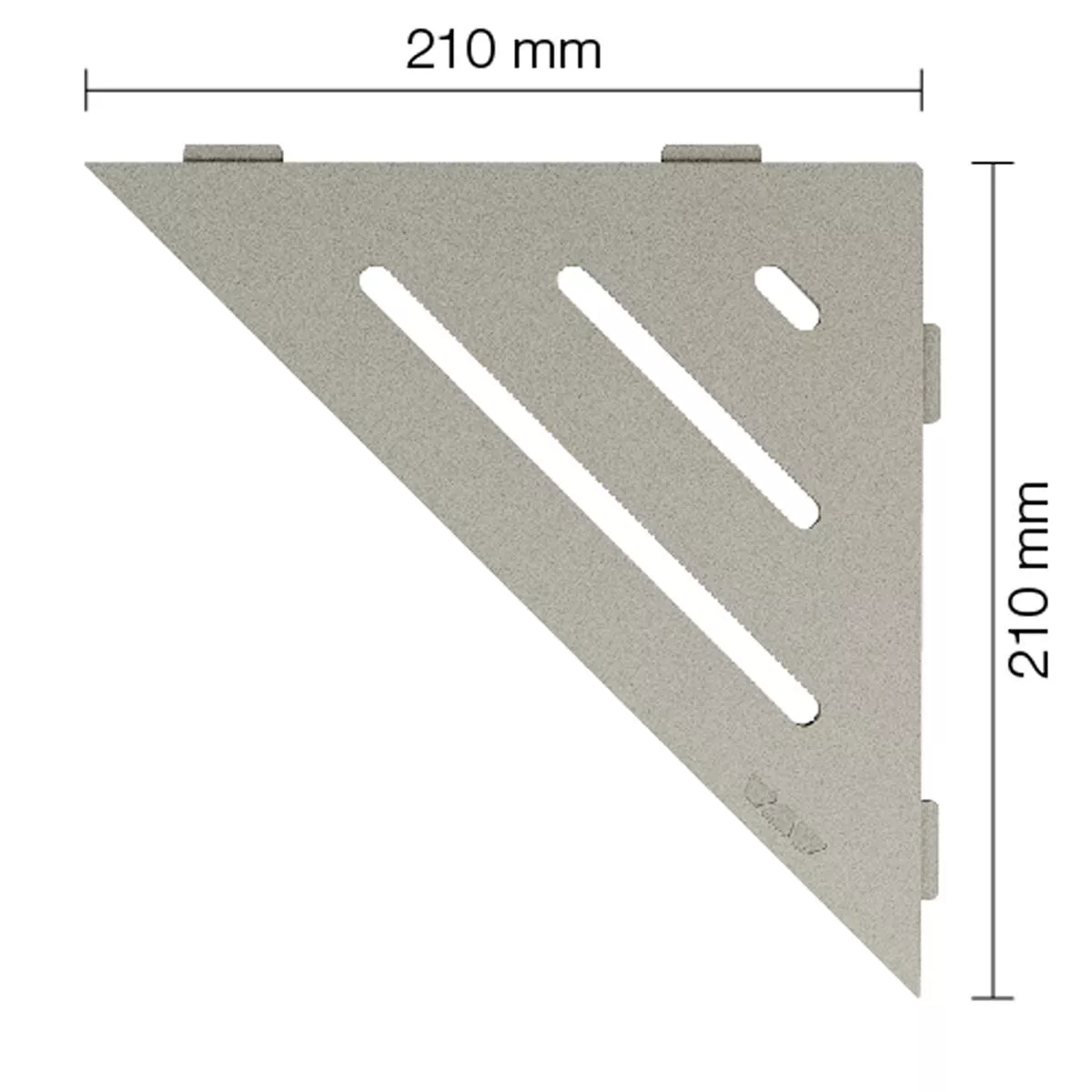 Vägghylla duschhylla Schlüter triangel 21x21cm våggrå