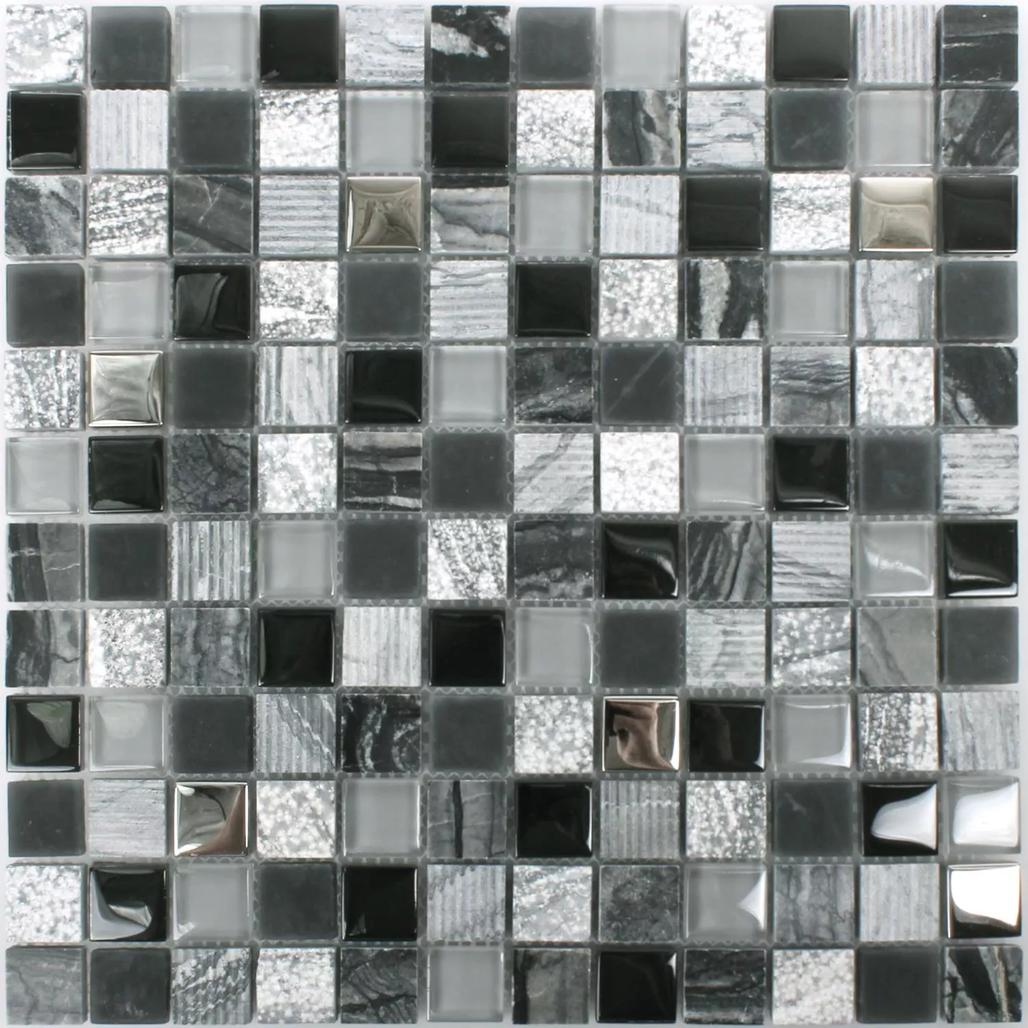 Prov Mosaik Venzona Svart Silver 
