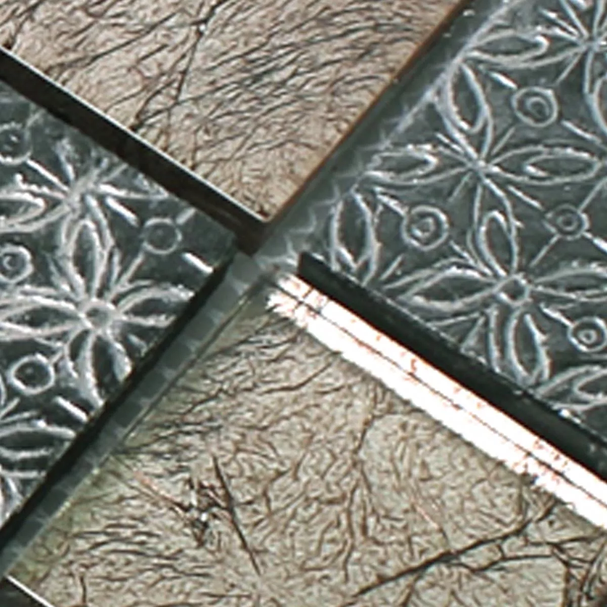 Prov Mosaik Natursten Glas Resin Friesia Silver
