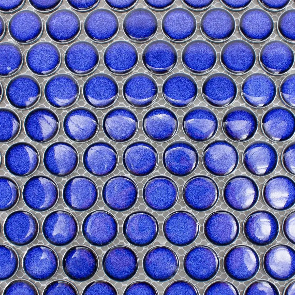 Prov Keramik Knopp Mosaik Mission Blå