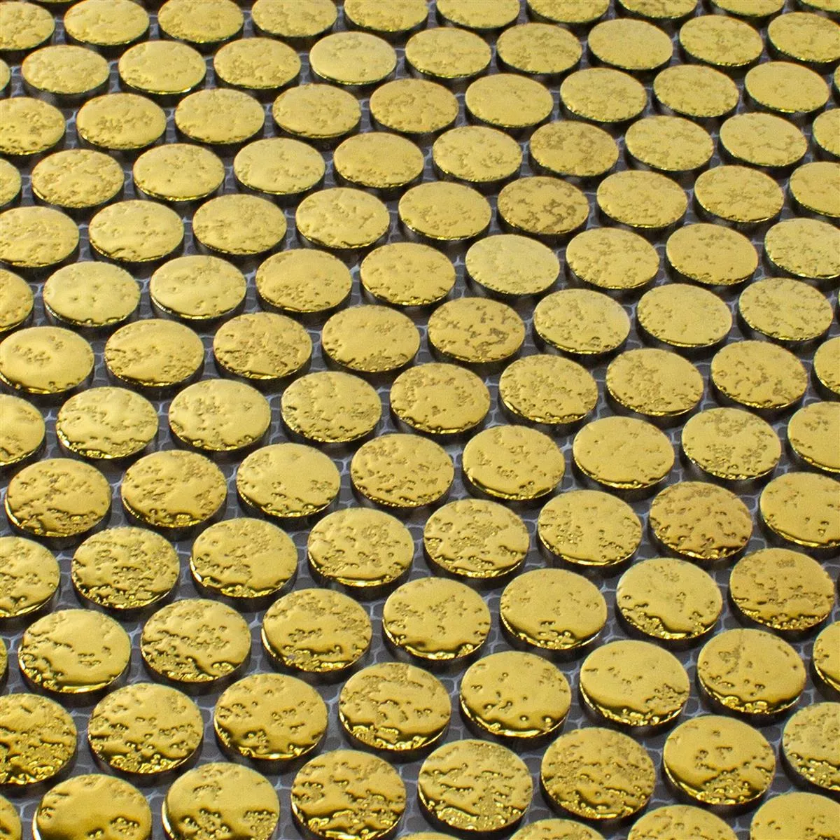 Keramik Knopp Effekt Mosaik Meneksche Guld
