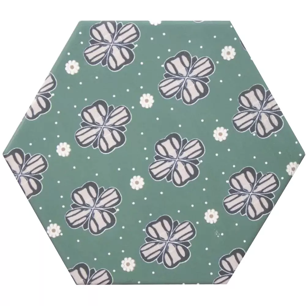 Stengods Plattor Modena Hexagon Decor 7