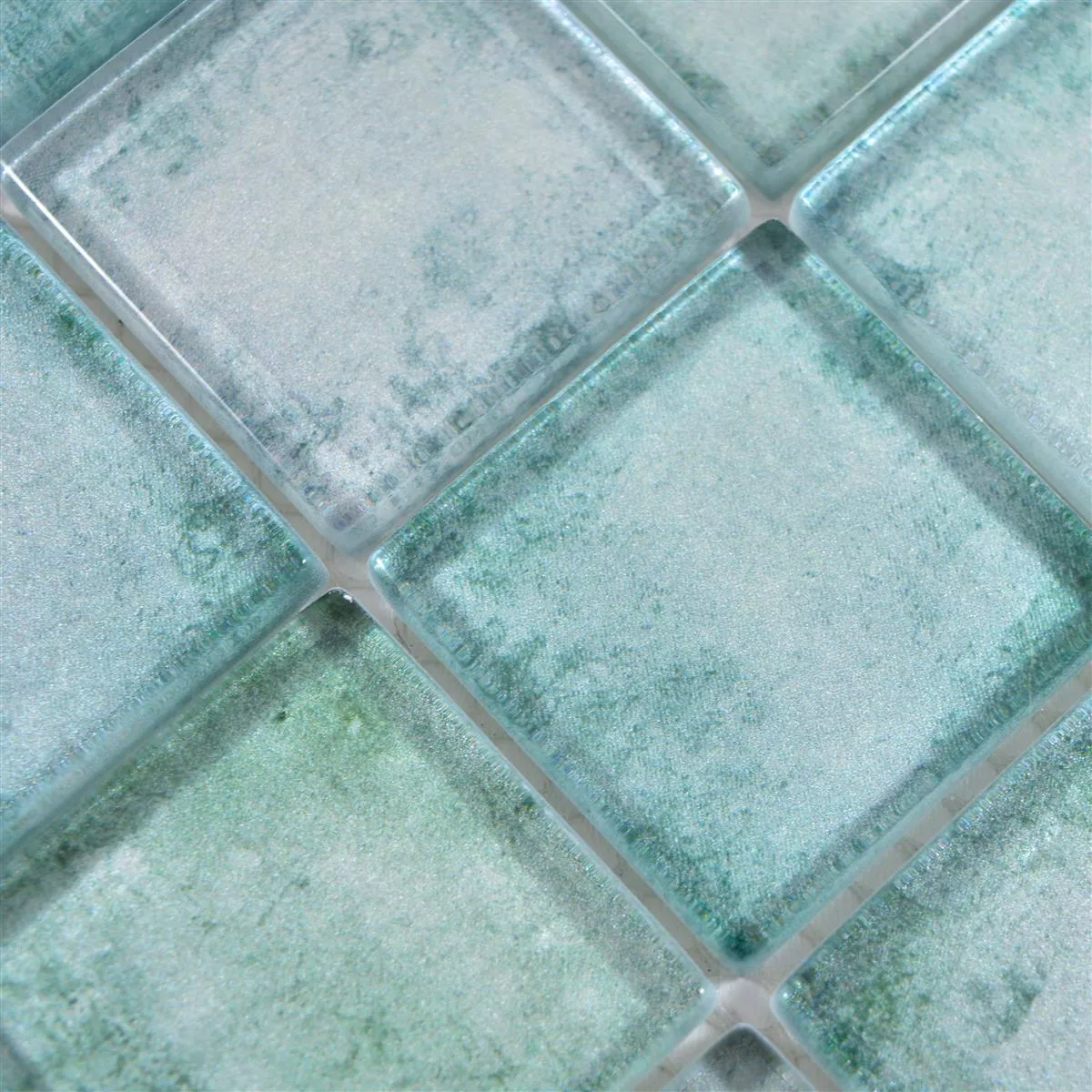 Glasmosaik Plattor Clementine Grön