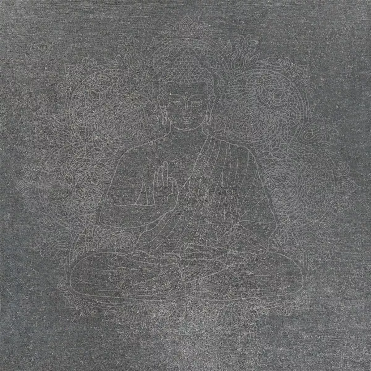 Klinker Sten Optik Horizon Antracit Dekor Buddha