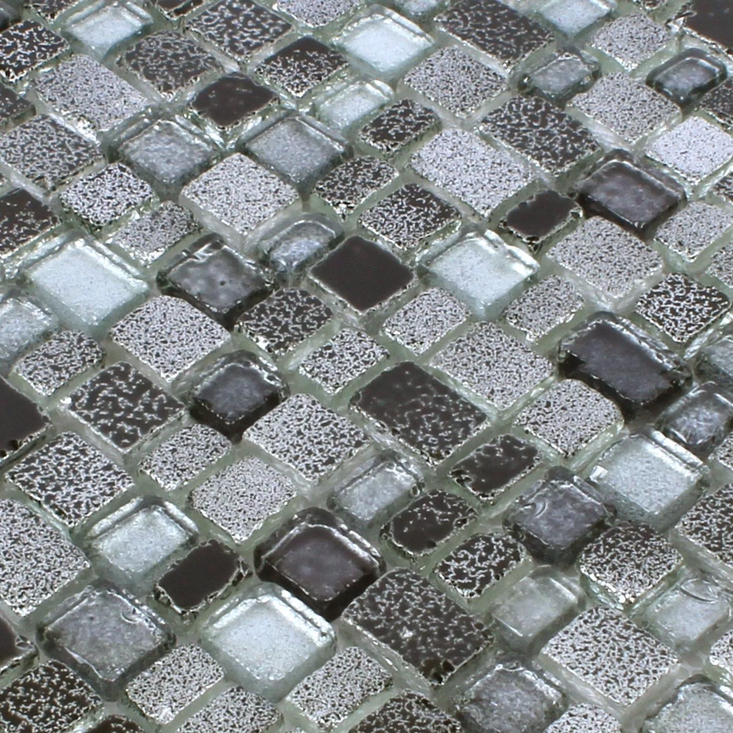 Mosaik Glas Roxy Svart Silver