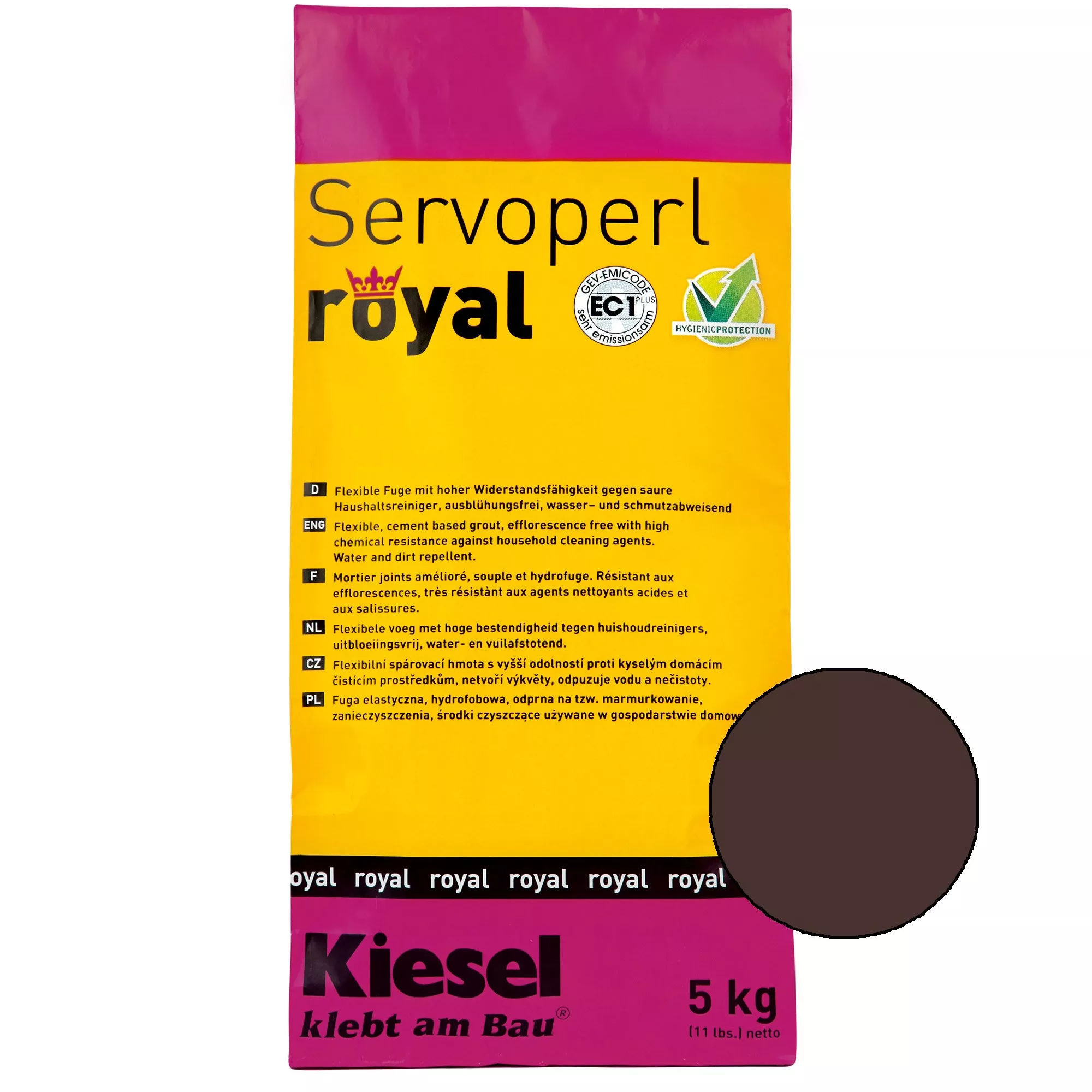 Kiesel Servoperl Royal - Flexibel, Vatten- Och Smutsavvisande Fog (5KG Balibraun)