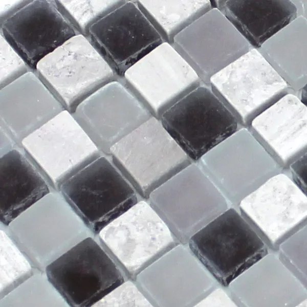 Mosaik Glas Marmor 15x15x8mm Lila Mix