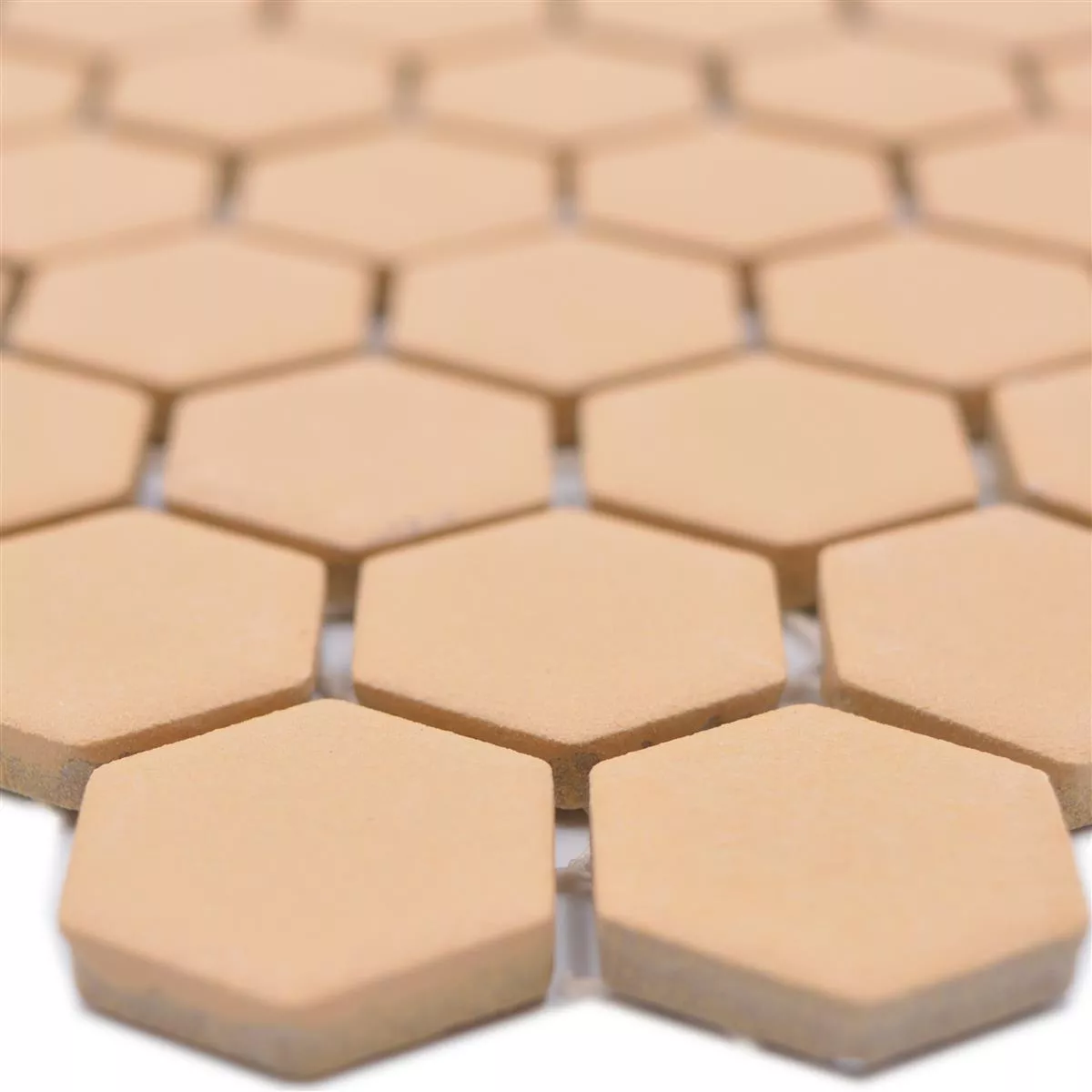 Keramikmosaik Bismarck R10B Hexagon Ockra Apelsin H23 Keramikmosaik Bismarck R10B Hexagon Ockra Apelsin H23