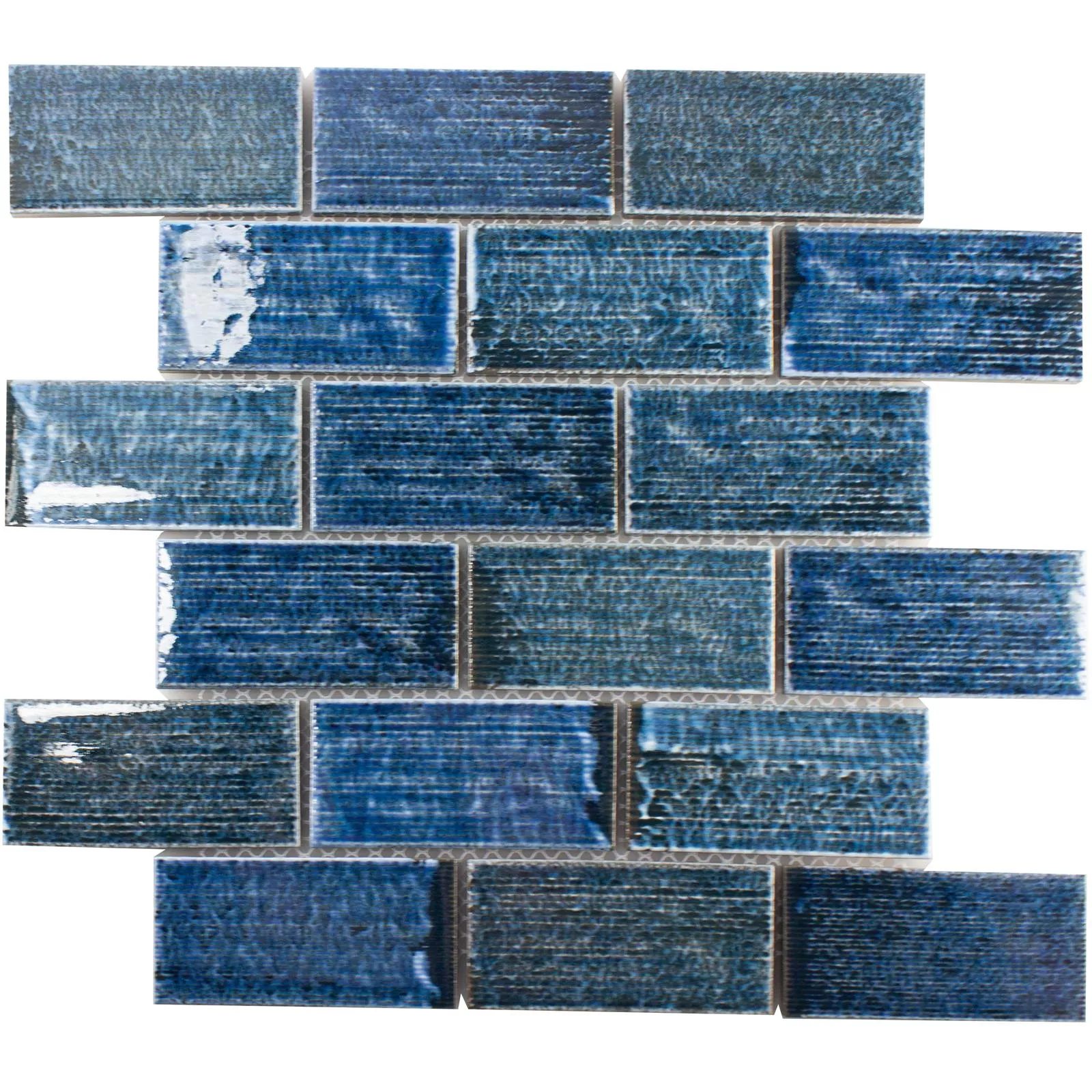 Prov Keramik Mosaik Bangor Glänsande Turkos Rektangel