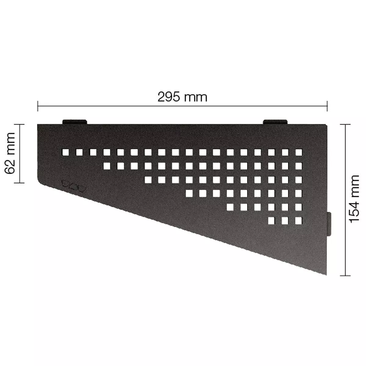 Vägghylla duschhylla Schlüter fyrkantig 15,4x29,5cm fyrkantig antracit