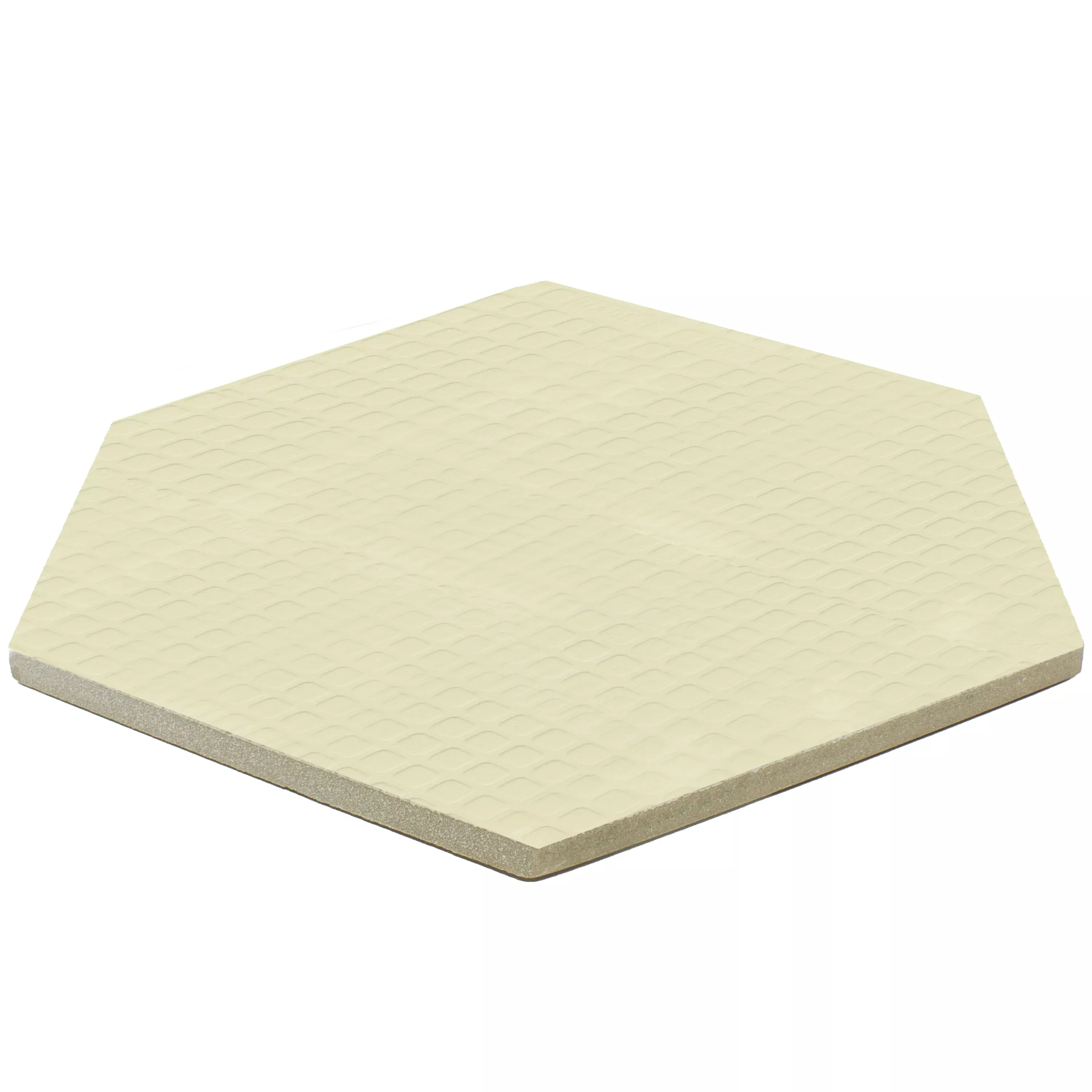 Stengods Plattor Millennium Hexagon 3D Optik Taupe 22,5 x 25,9cm