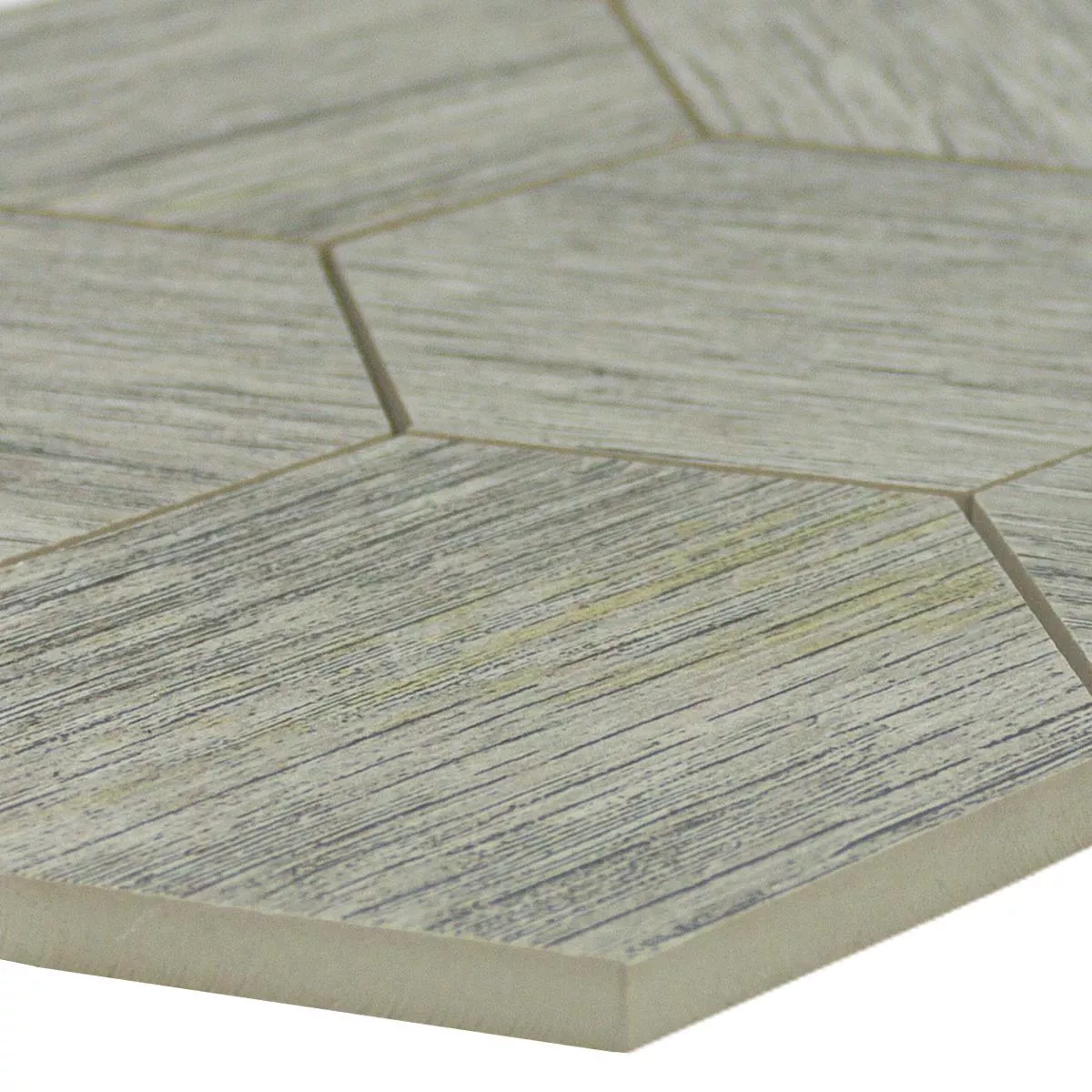 Stengods Mosaik Hexagon Straubing Grå