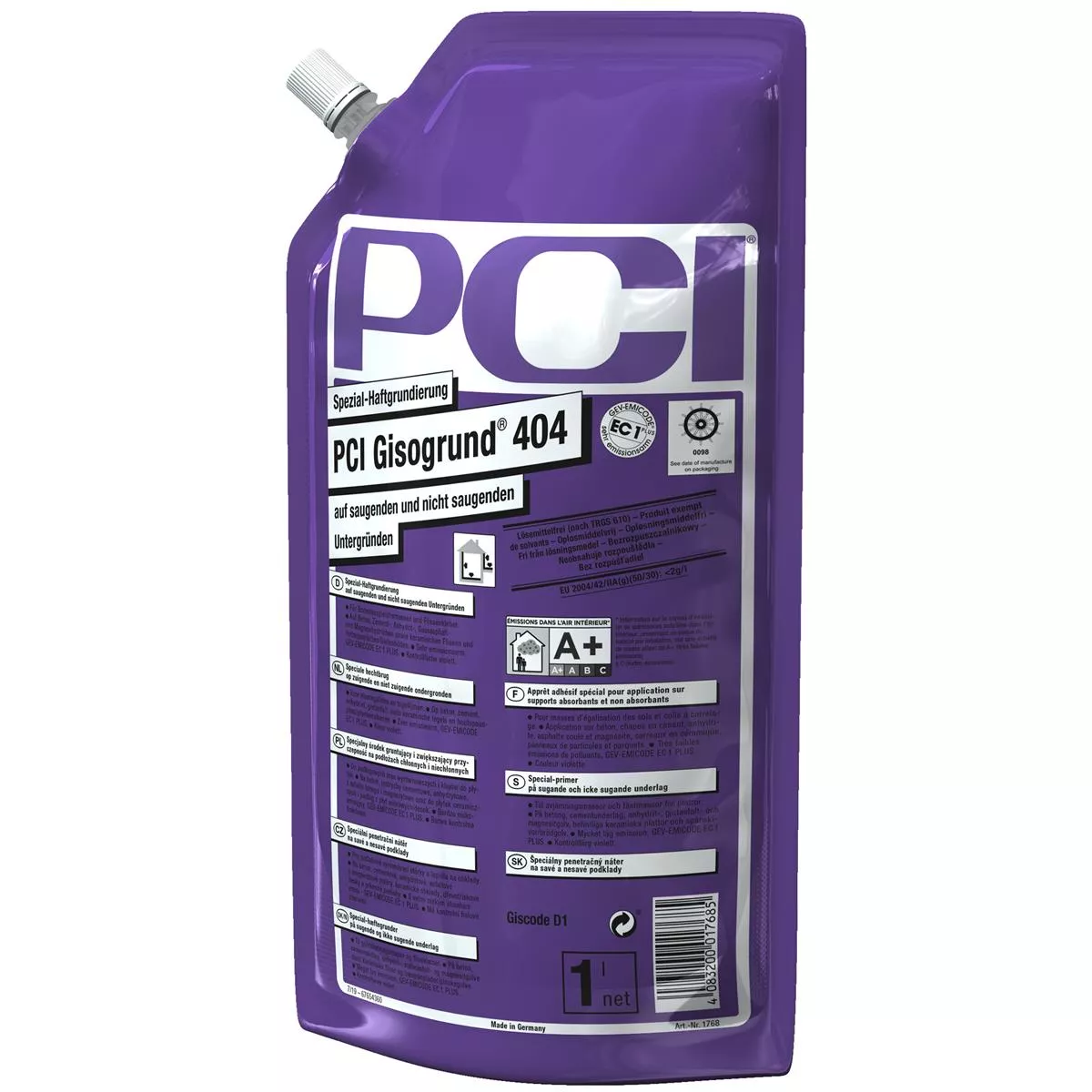 PCI Gisogrund 404 specialvidhäftningsprimer violett 1L PCI Gisogrund 404 specialvidhäftningsprimer violett 1L