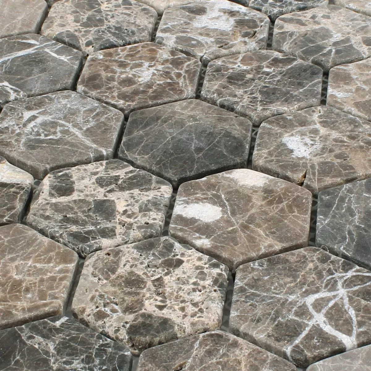 Prov Mosaik Marmor Tarsus Hexagon Emprador