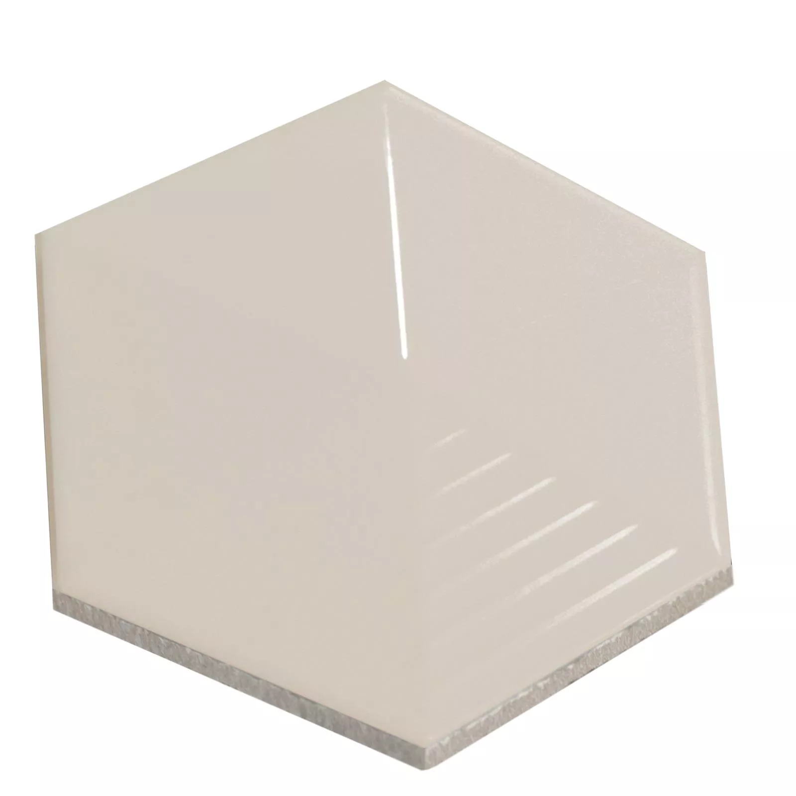 Prov Kakel Rockford 3D Hexagon 12,4x10,7cm Kräm