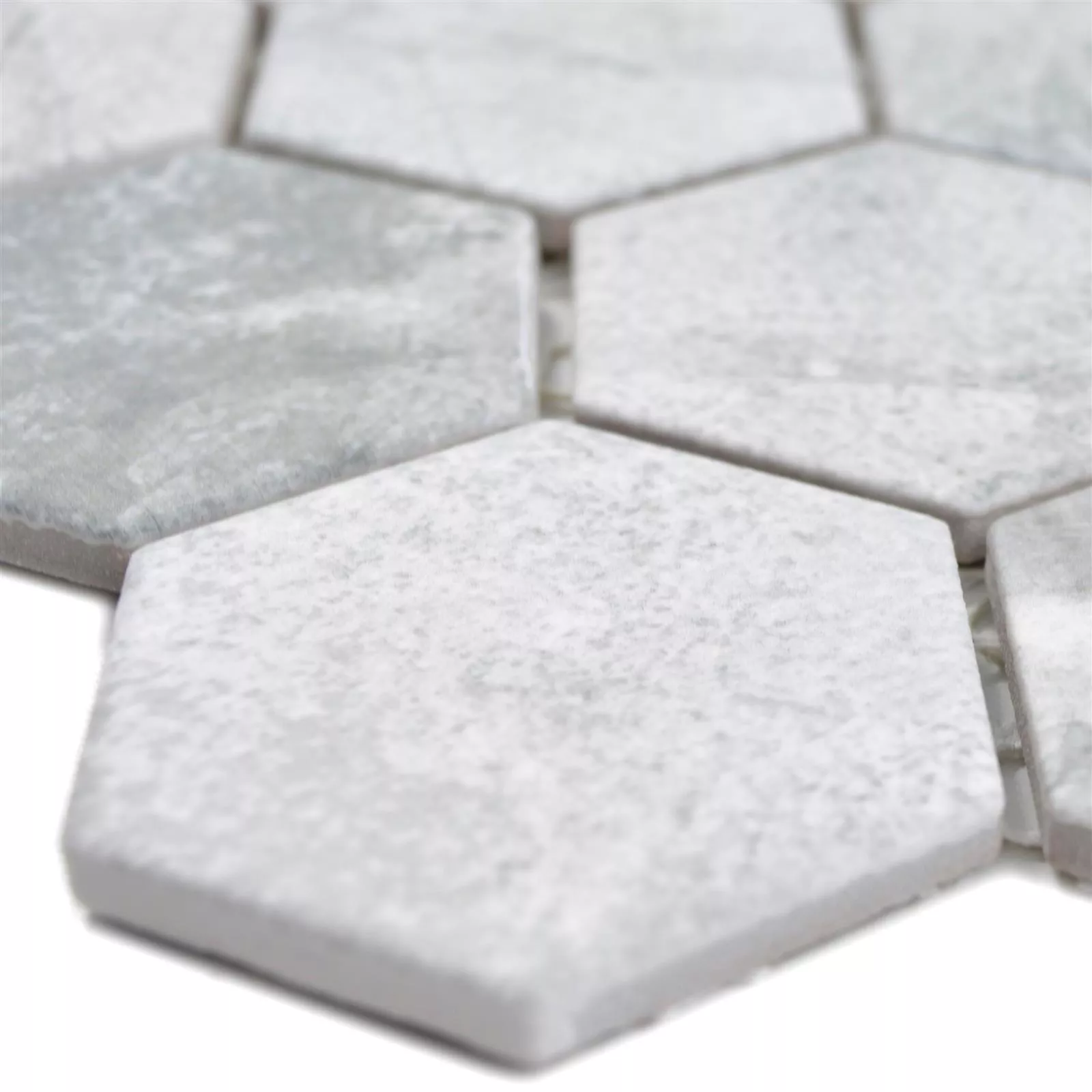 Prov Keramikmosaik Comtessa Hexagon Cement Optik Ljusgrå