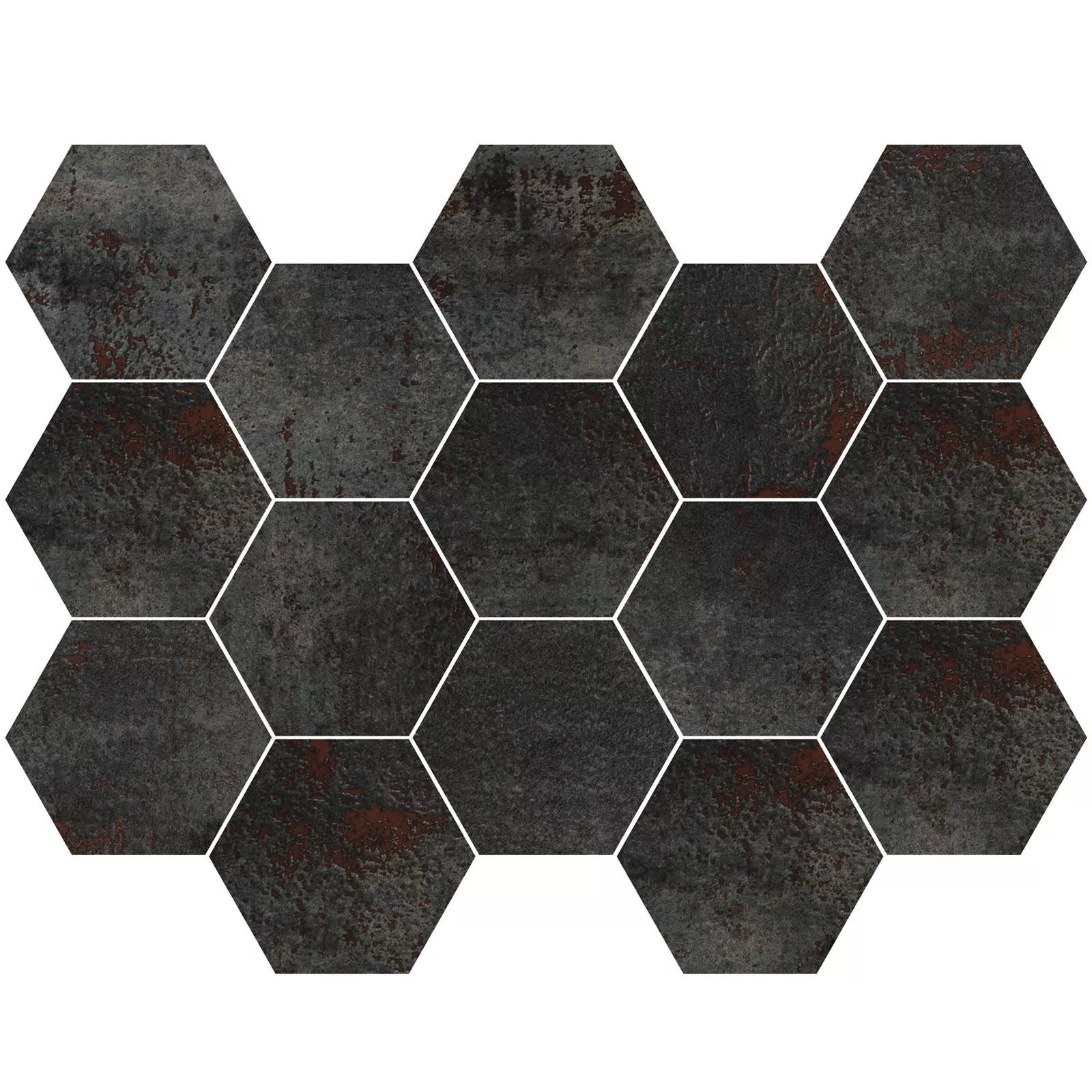 Mosaik Phantom Titanium Hexagon Lappato