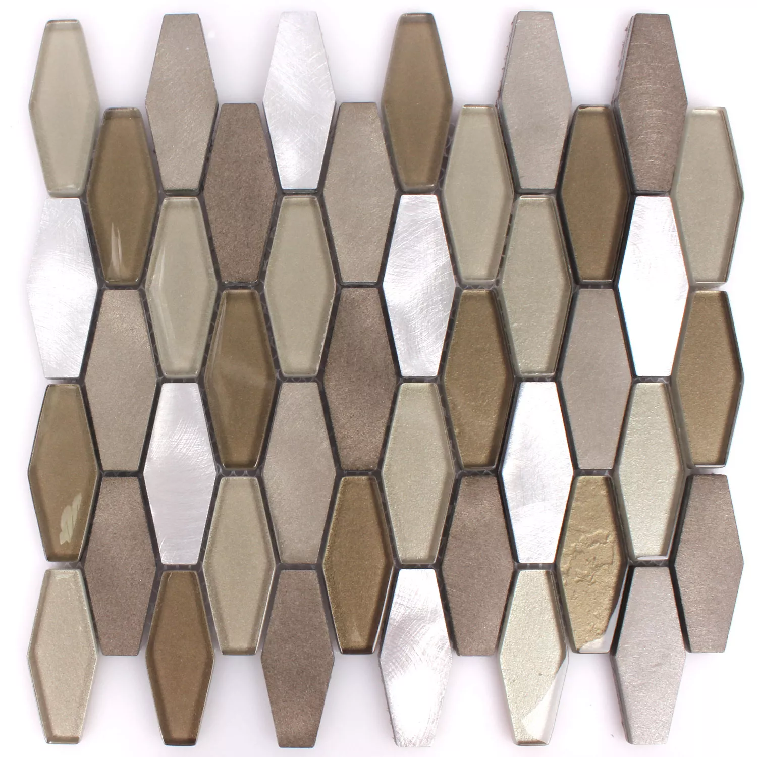 Prov Mosaik Glas Metall Lupo Hexagon