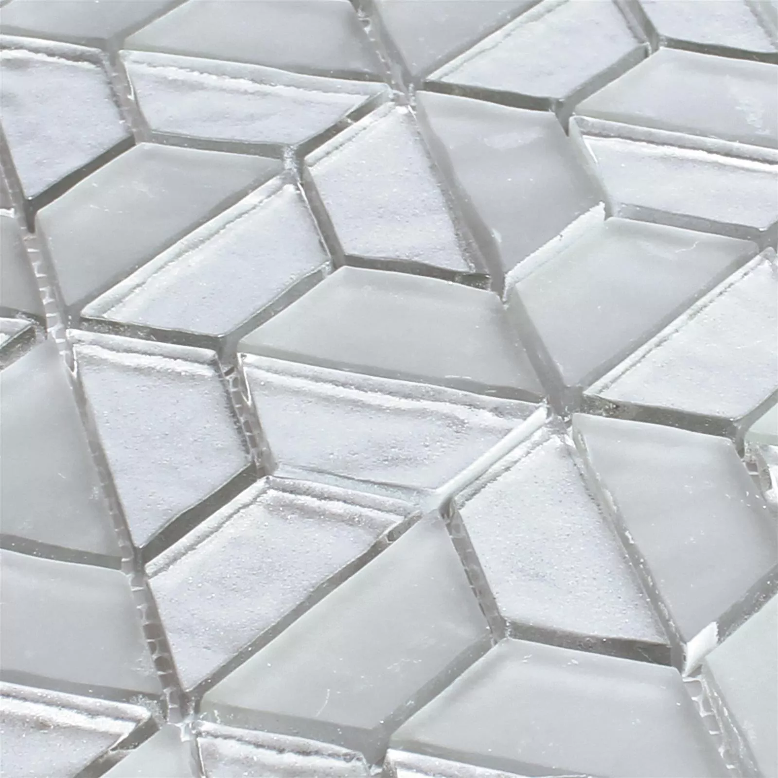 Glasmosaik Plattor Alaaddin Hexagon Silver