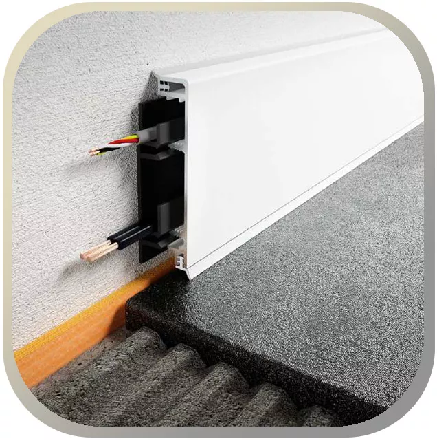 Basprofil kabelkanal aluminium PVC Basprofil kabelkanal aluminium PVC