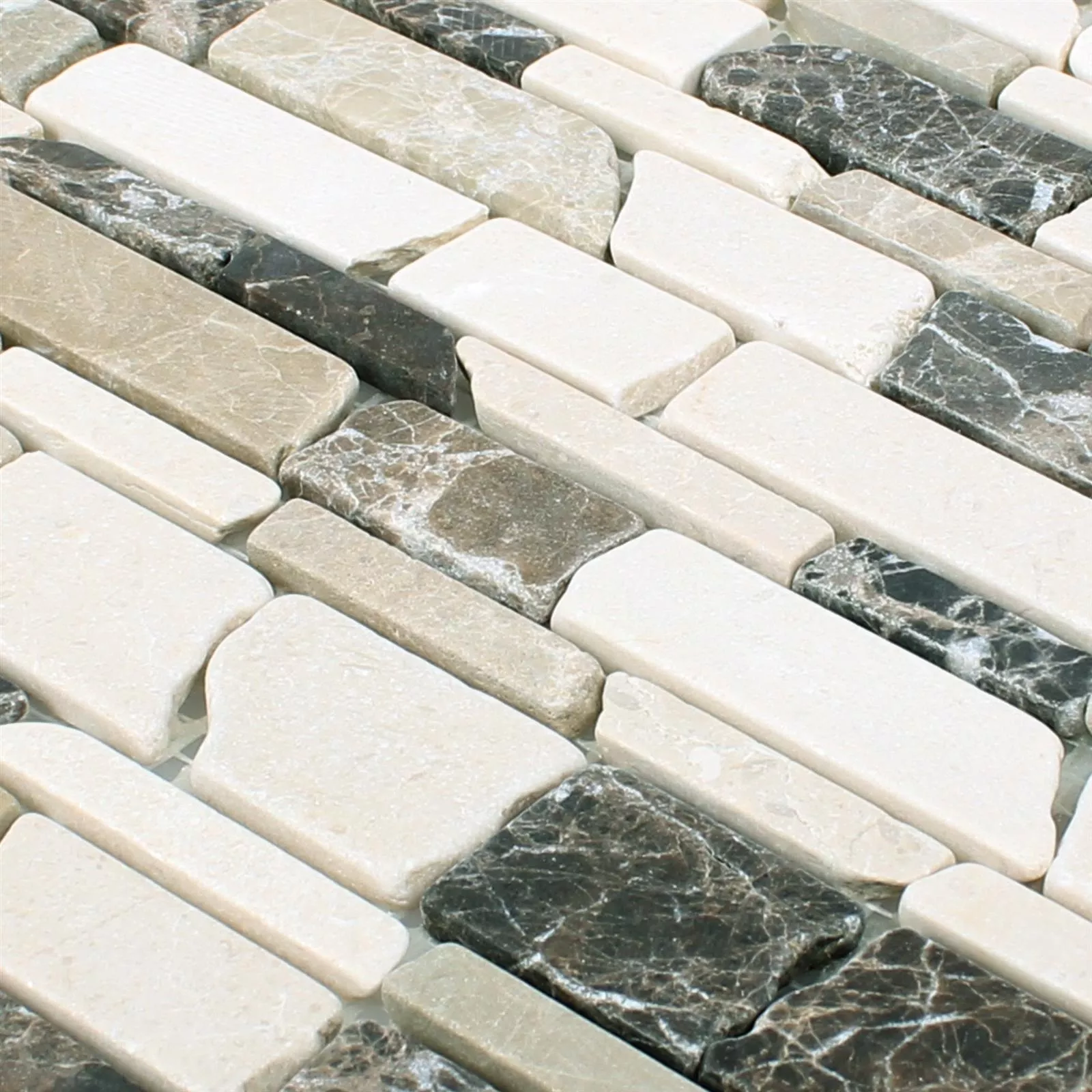 Mosaik Marmor Havel Brick Castanao Biancone