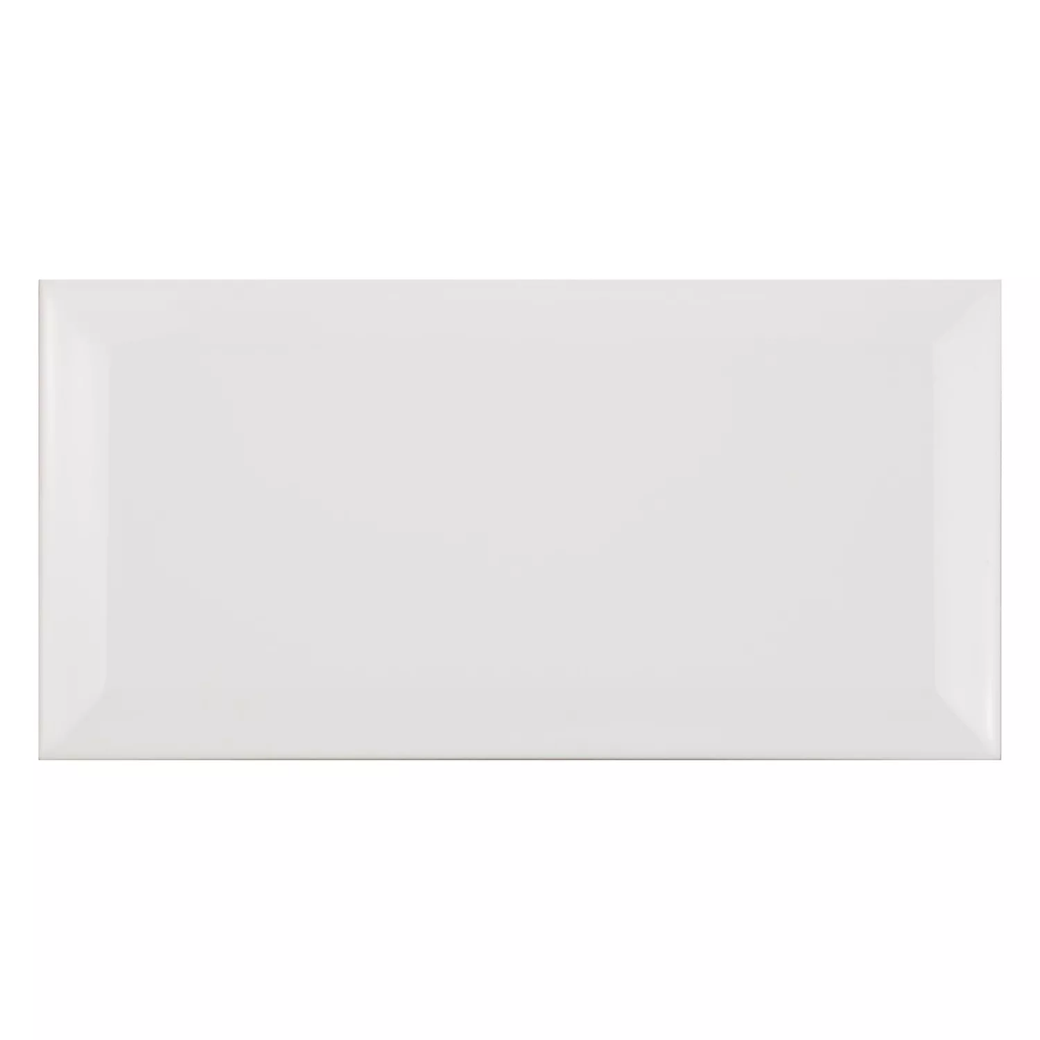 Metro kakel Vit Matt 10x20 cm Med Fasett Jasper Blanco