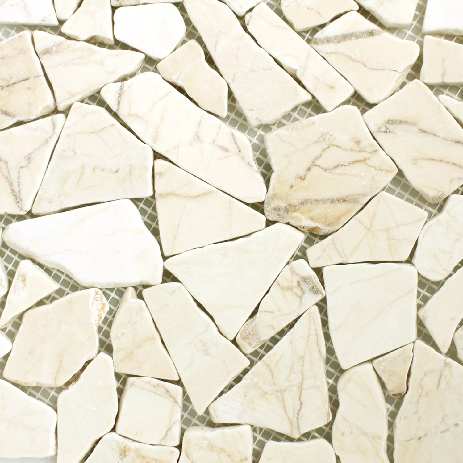 Prov Mosaik Marmor Brott Gulden Cream Polerad