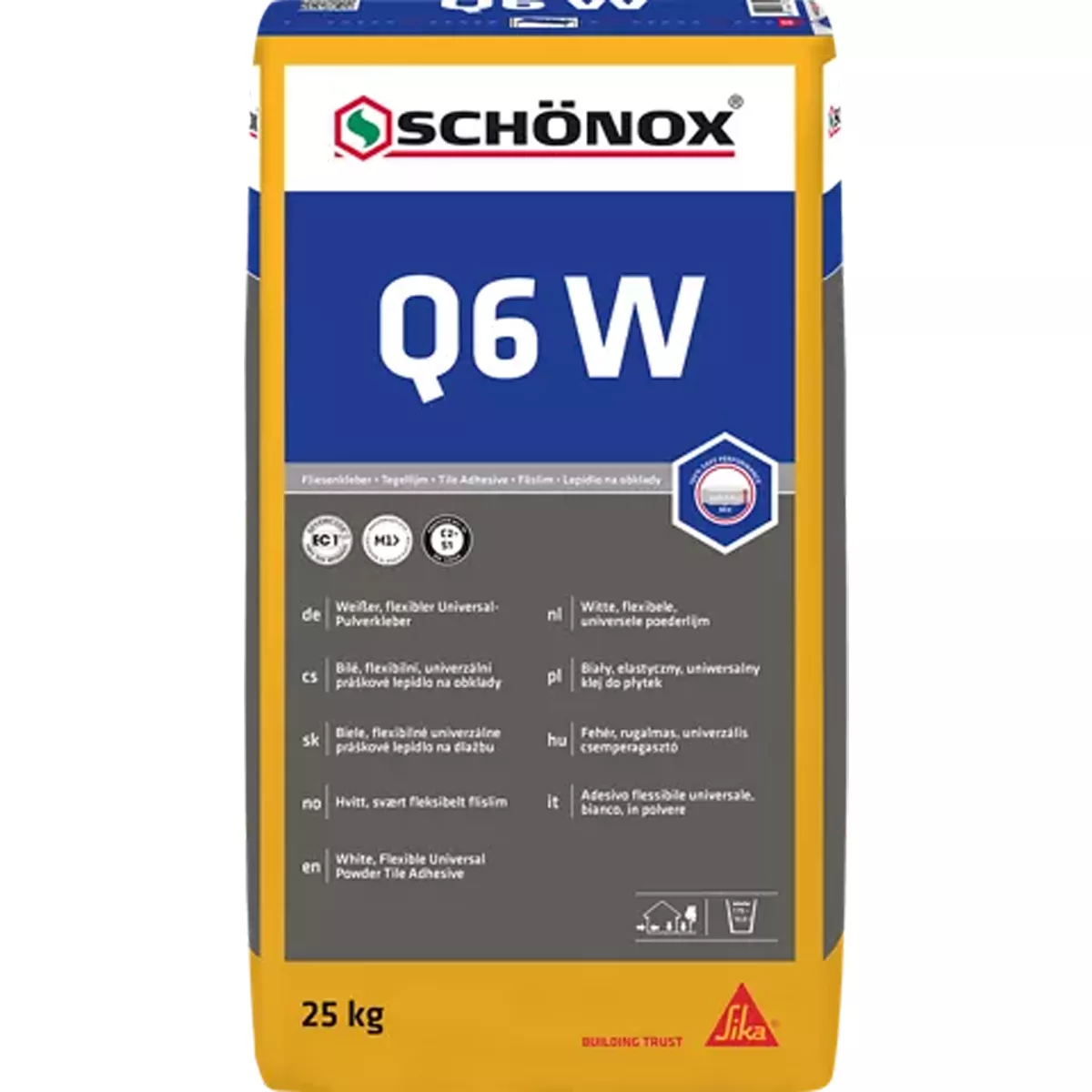 Kakellim Schönox Q6 W (vägg Och Golv) Universallim (25 Kg) (vit)