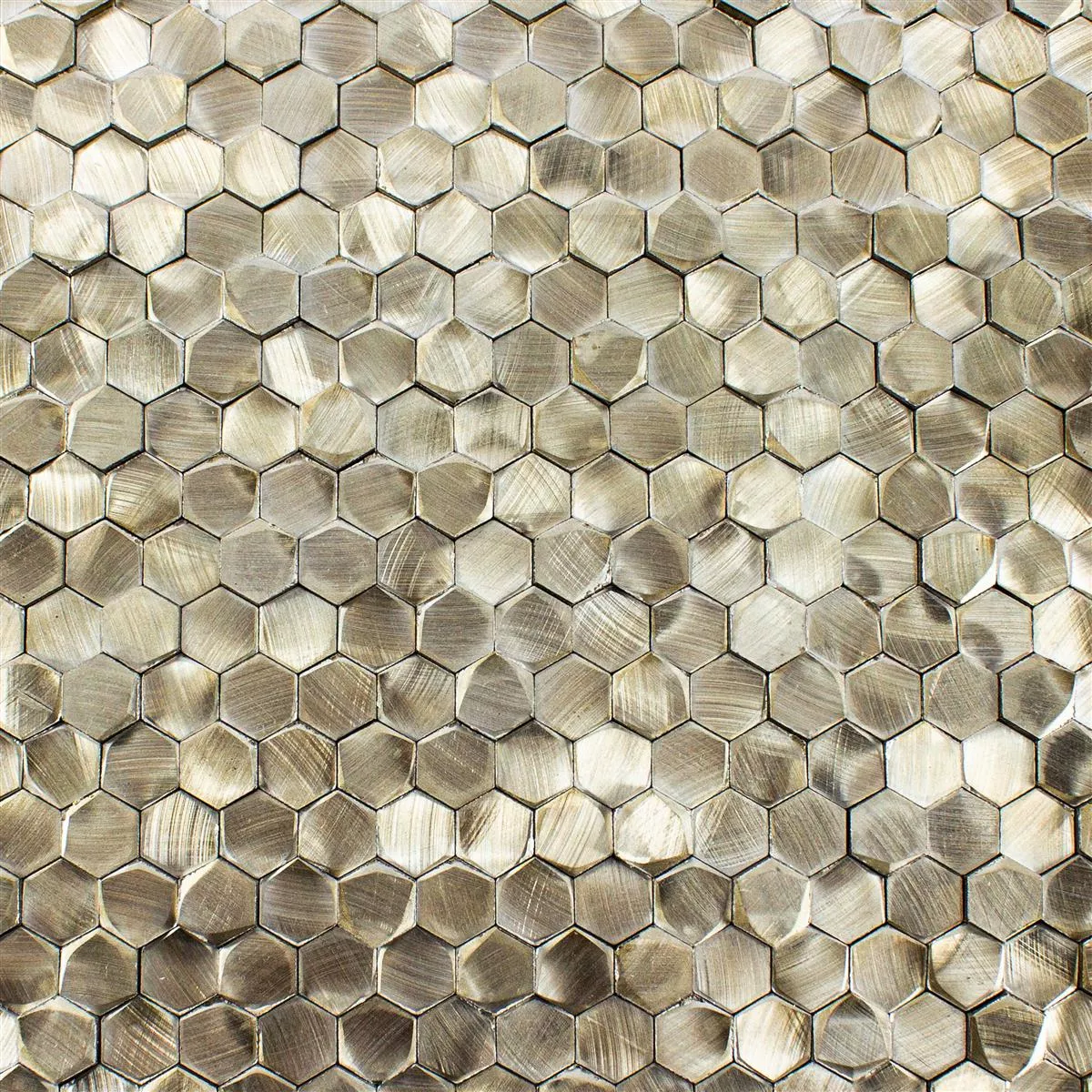 Prov Aluminium Metall Mosaik McAllen Guld