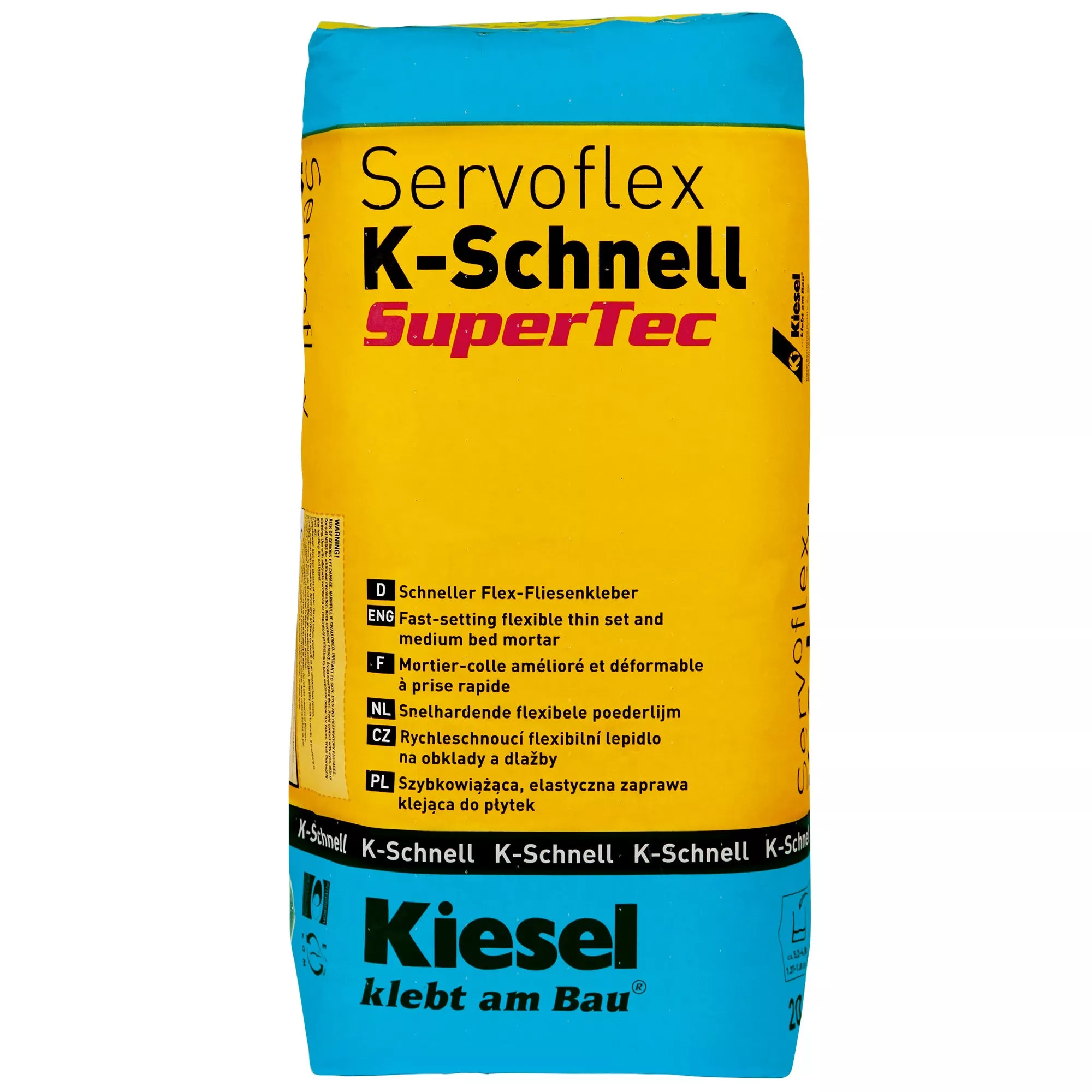 Kiesel Servoflex K-Schnell - Storformatsbeläggningar Snabbplattelim (20 Kg)