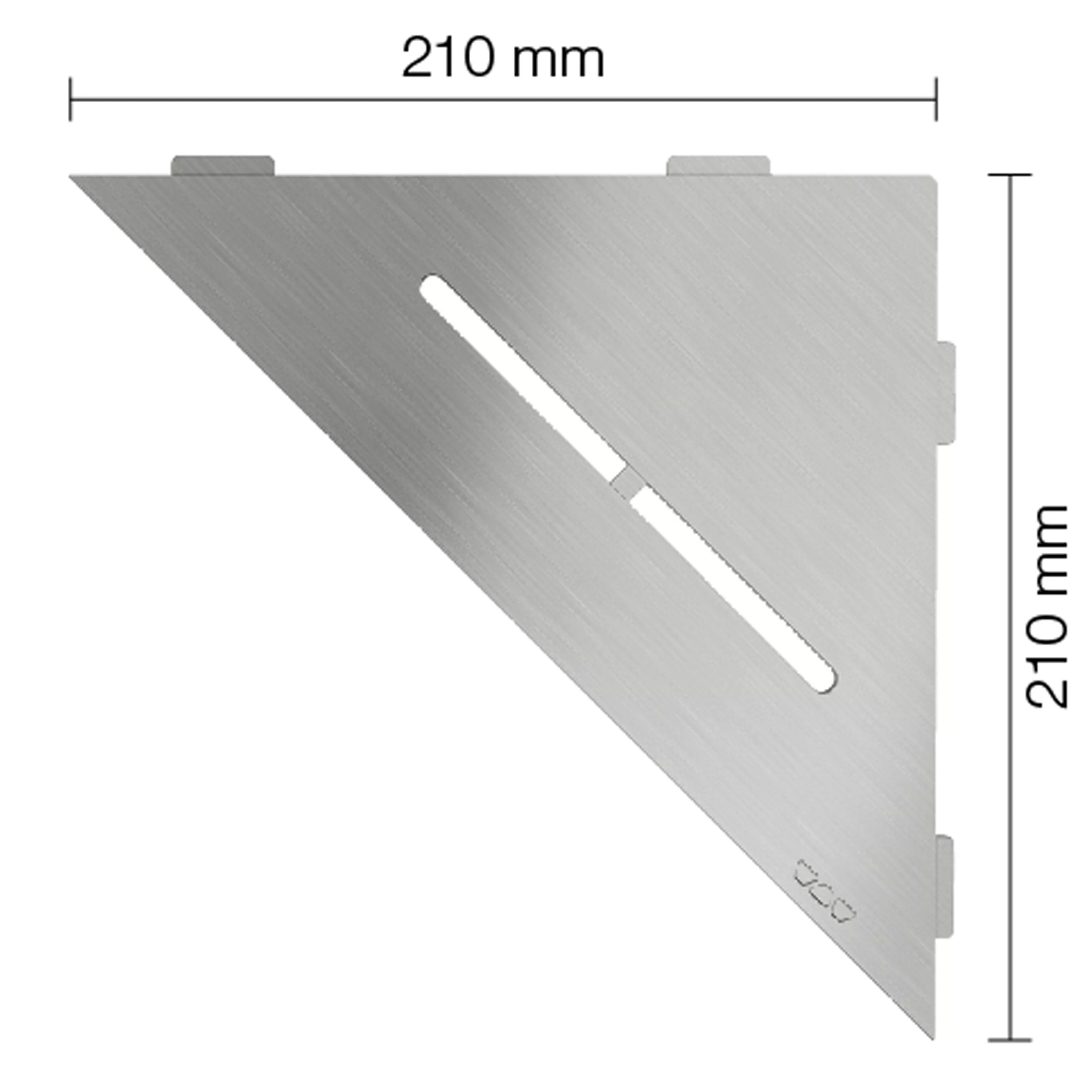 Duschhylla vägghylla Schlüter triangel 21x21cm rent rostfritt stål
