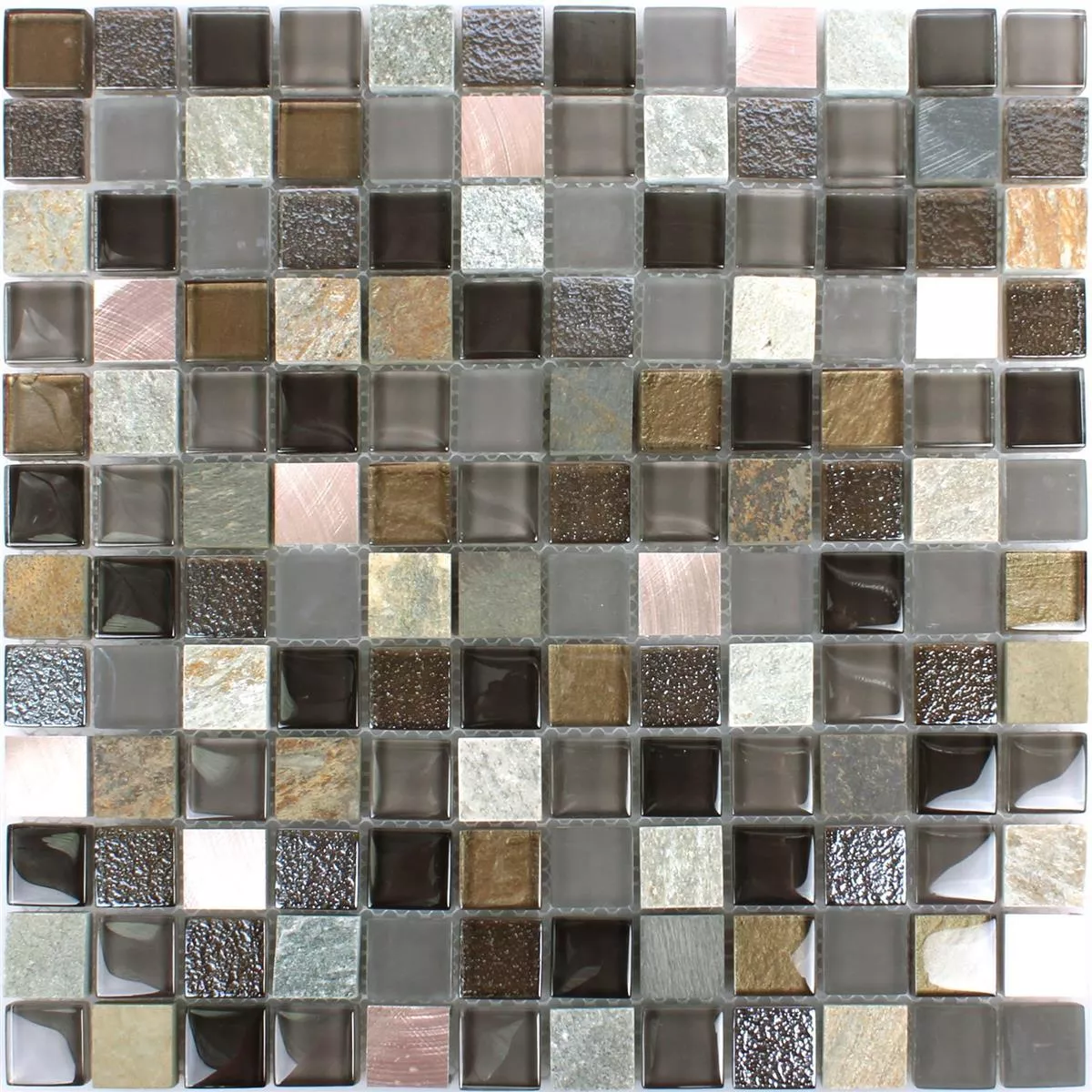 Glas Natursten Metall Mosaik Riksha