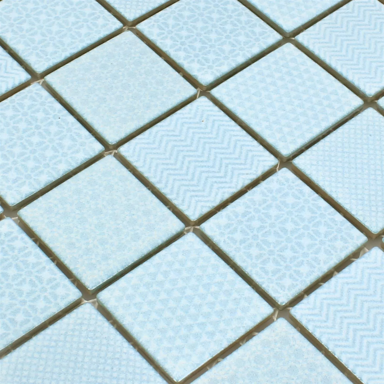 Prov Mosaik Keramik Sapporo Ljusblå