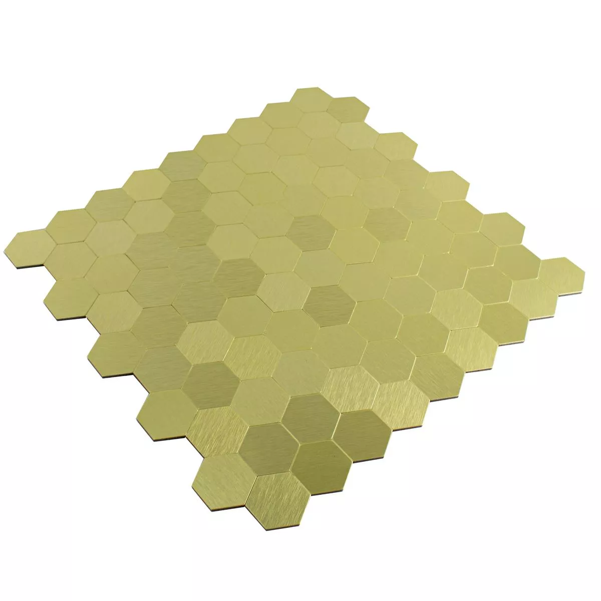 Mosaik Metall Självhäftande Vryburg Guld Hexagon