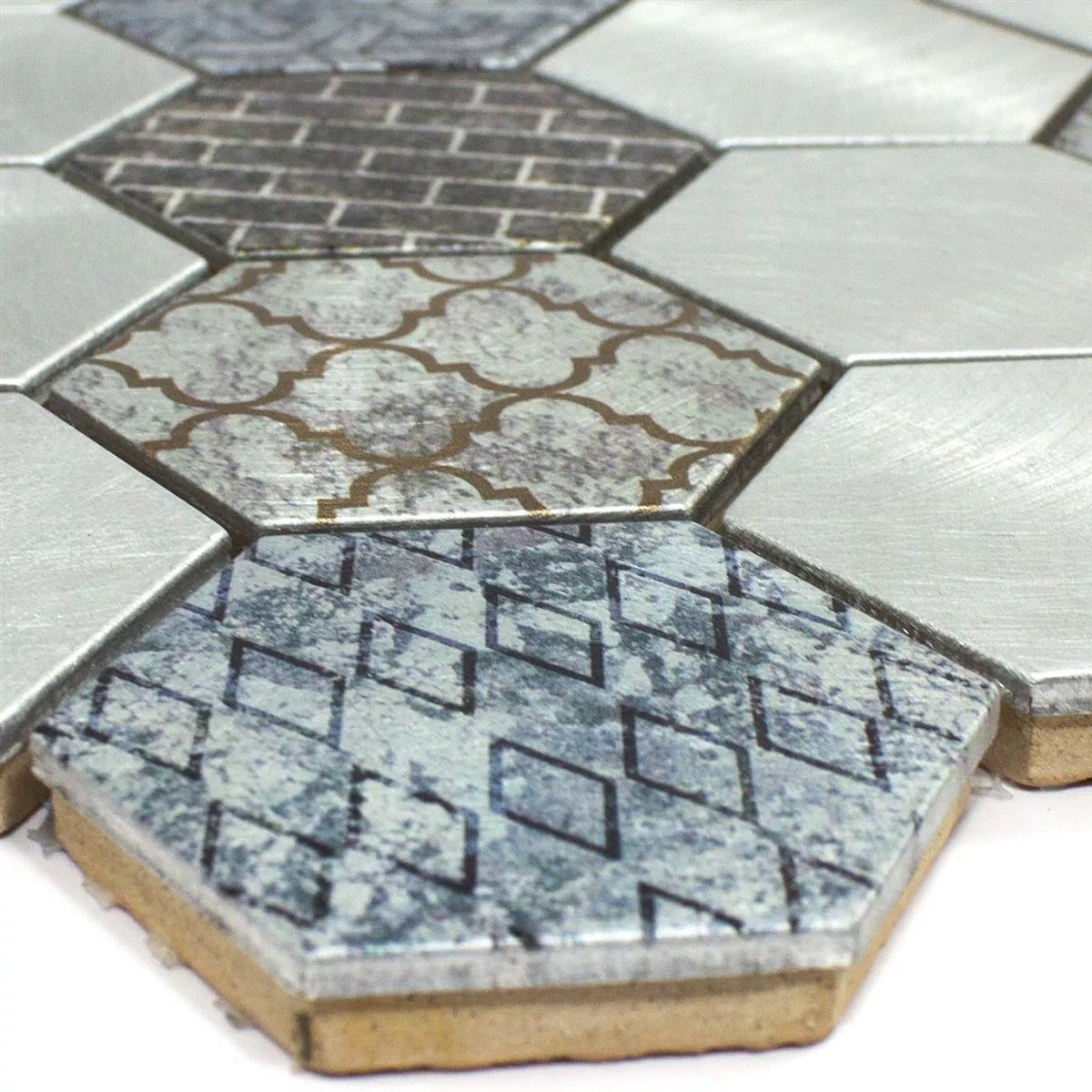 Mosaik Sunrise Grå Silver