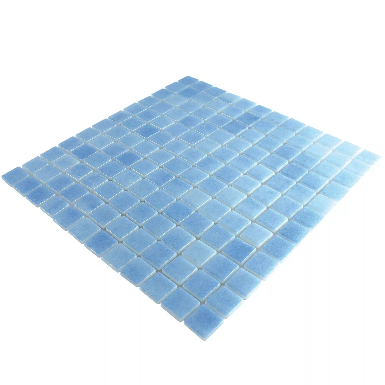 Glas Simbassäng Mosaik Lagune R11C Ljusblå