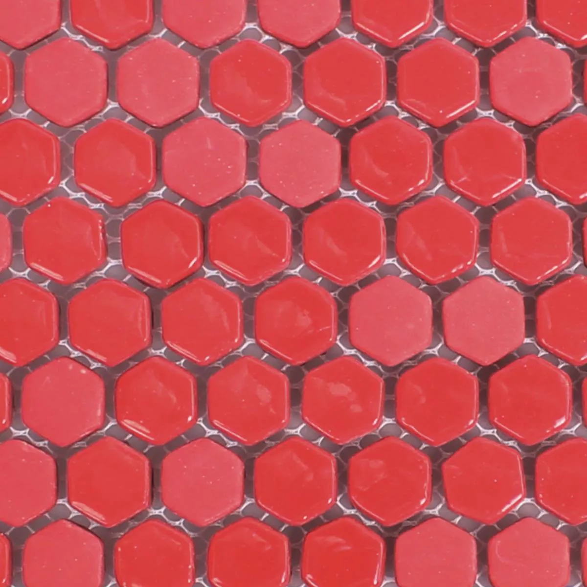 Prov Glasmosaik Plattor Brockway Hexagon Eco Röd