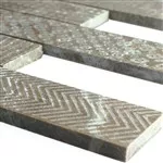 Marmor Natursten Ränder Mosaik Grover Brun