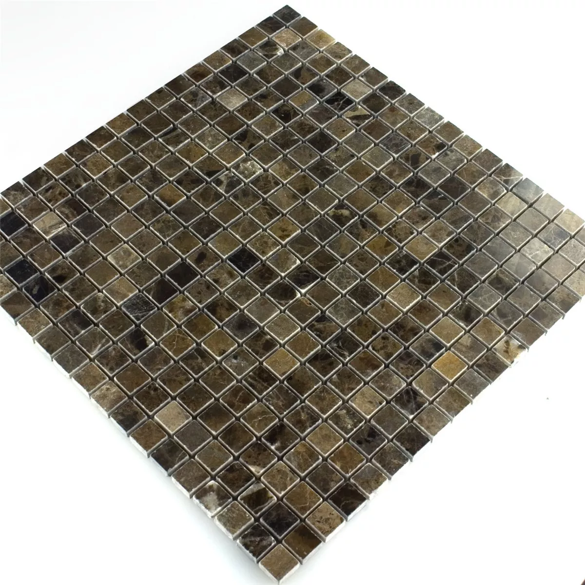 Prov Mosaik Marmor Brun Polerad 