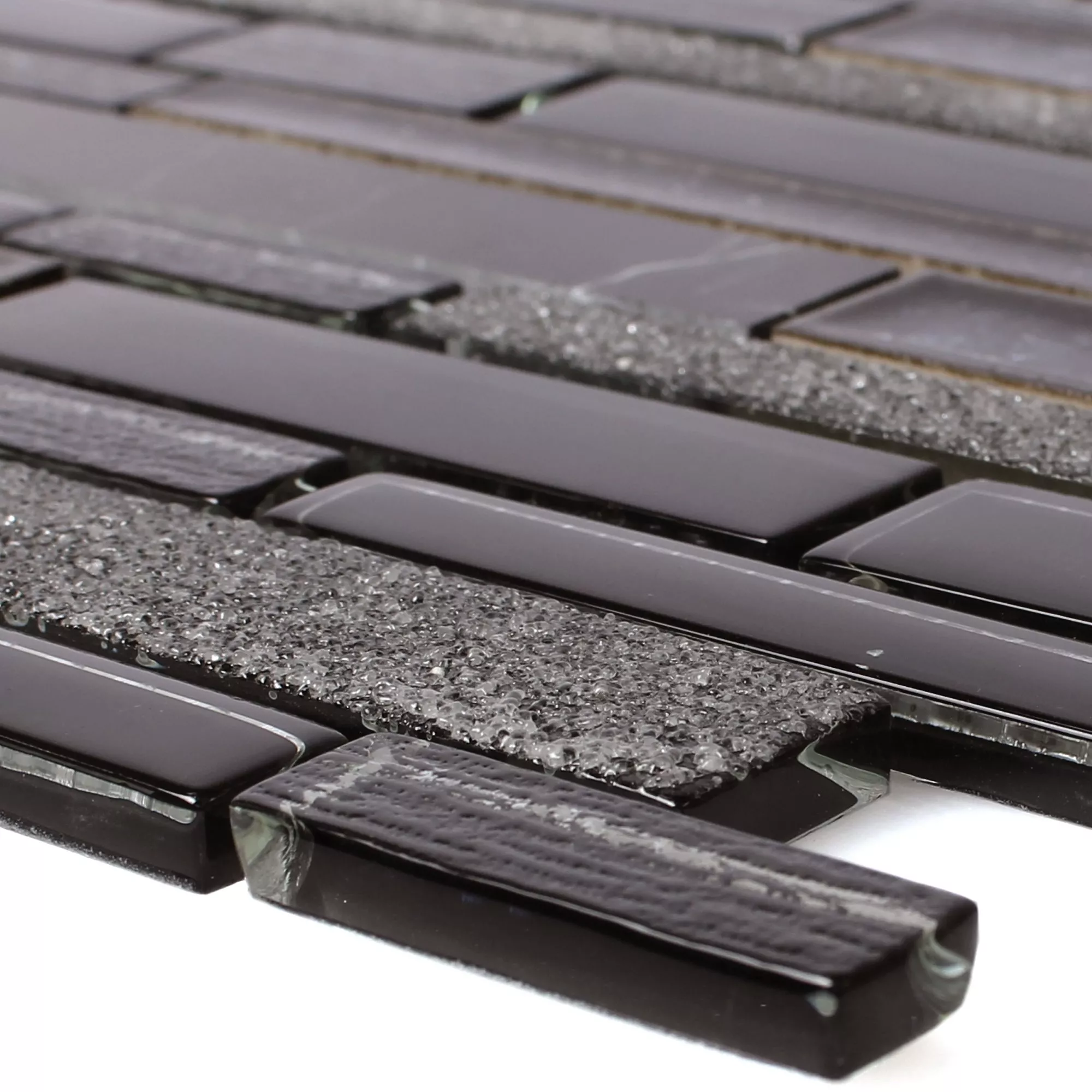 Glas Natursten Keramik Mosaik Kozan Svart Glas Natursten Keramik Mosaik Kozan Svart