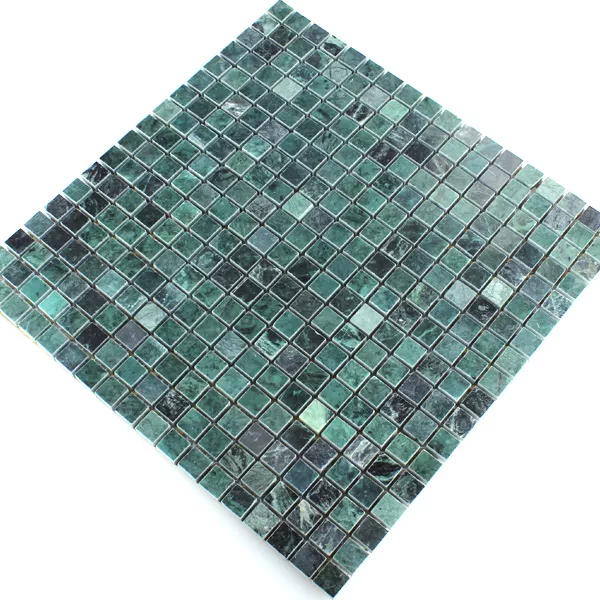 Mosaik Marmor Mörkgrön Polerad