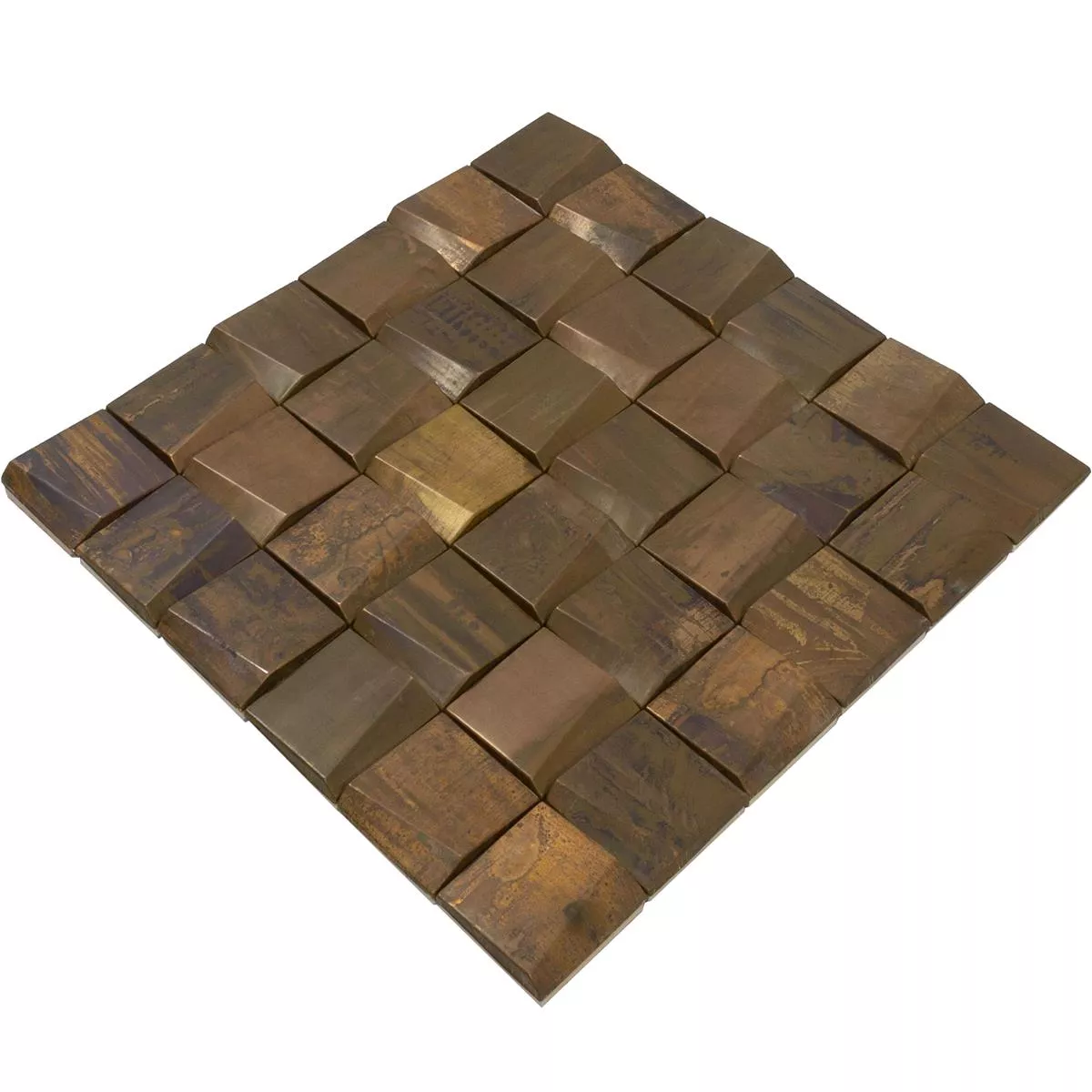 Metall Koppar Mosaik Copperfield 3D 48x48mm