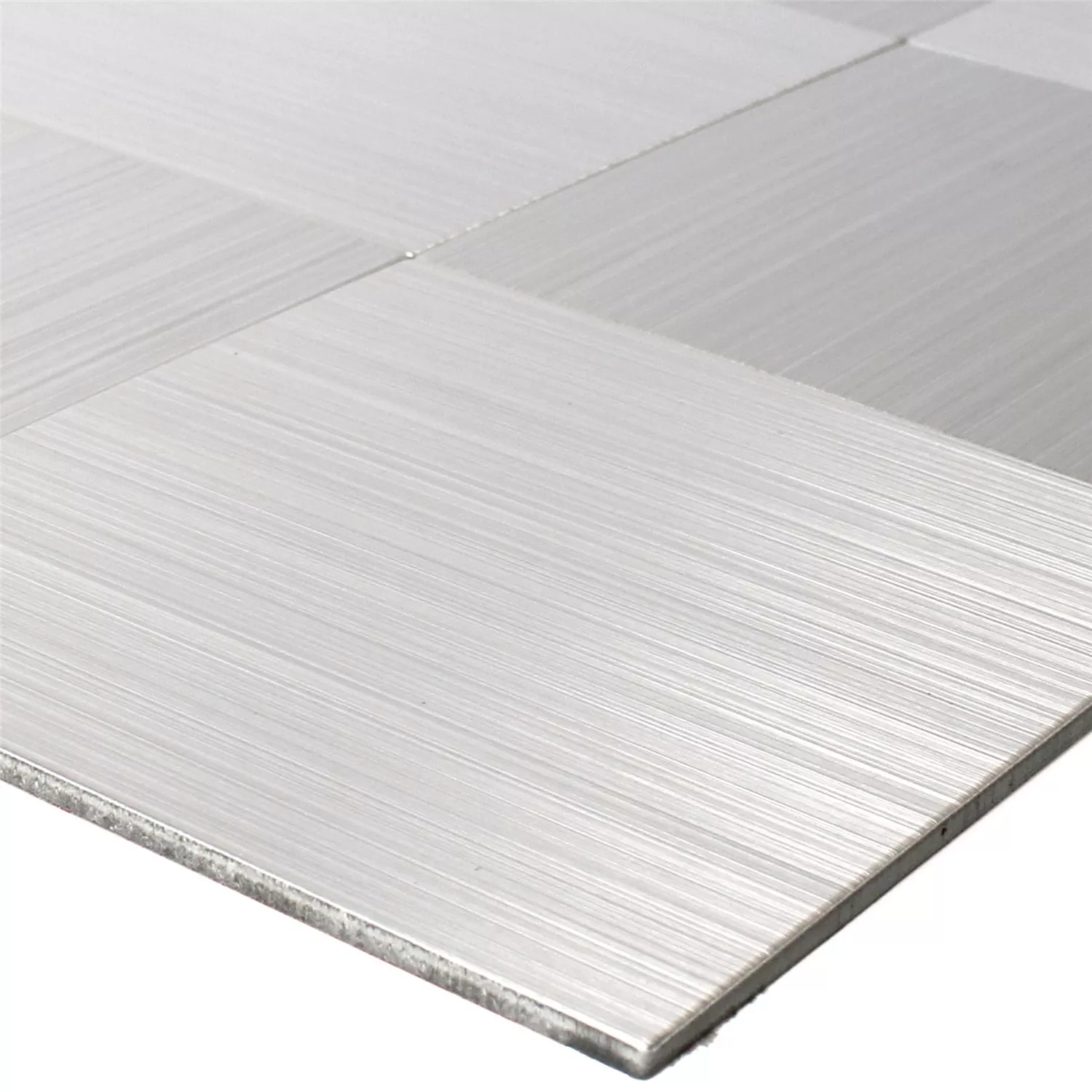 Mosaik Metall Självhäftande Mikros Silver Fyrkant 100