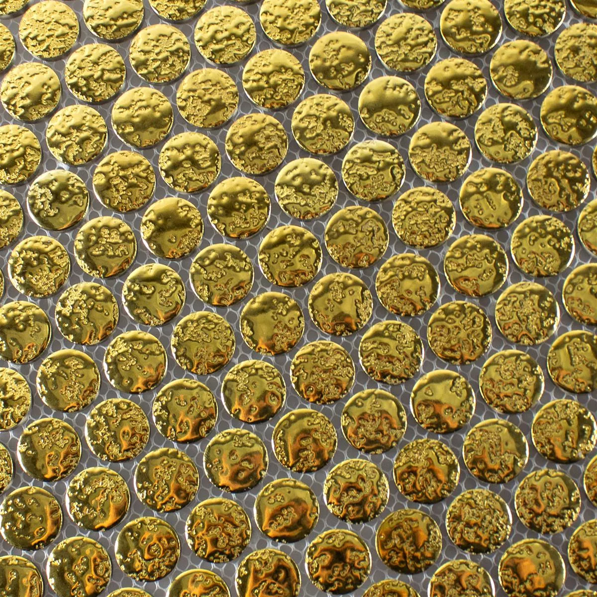 Keramik Knopp Effekt Mosaik Meneksche Guld