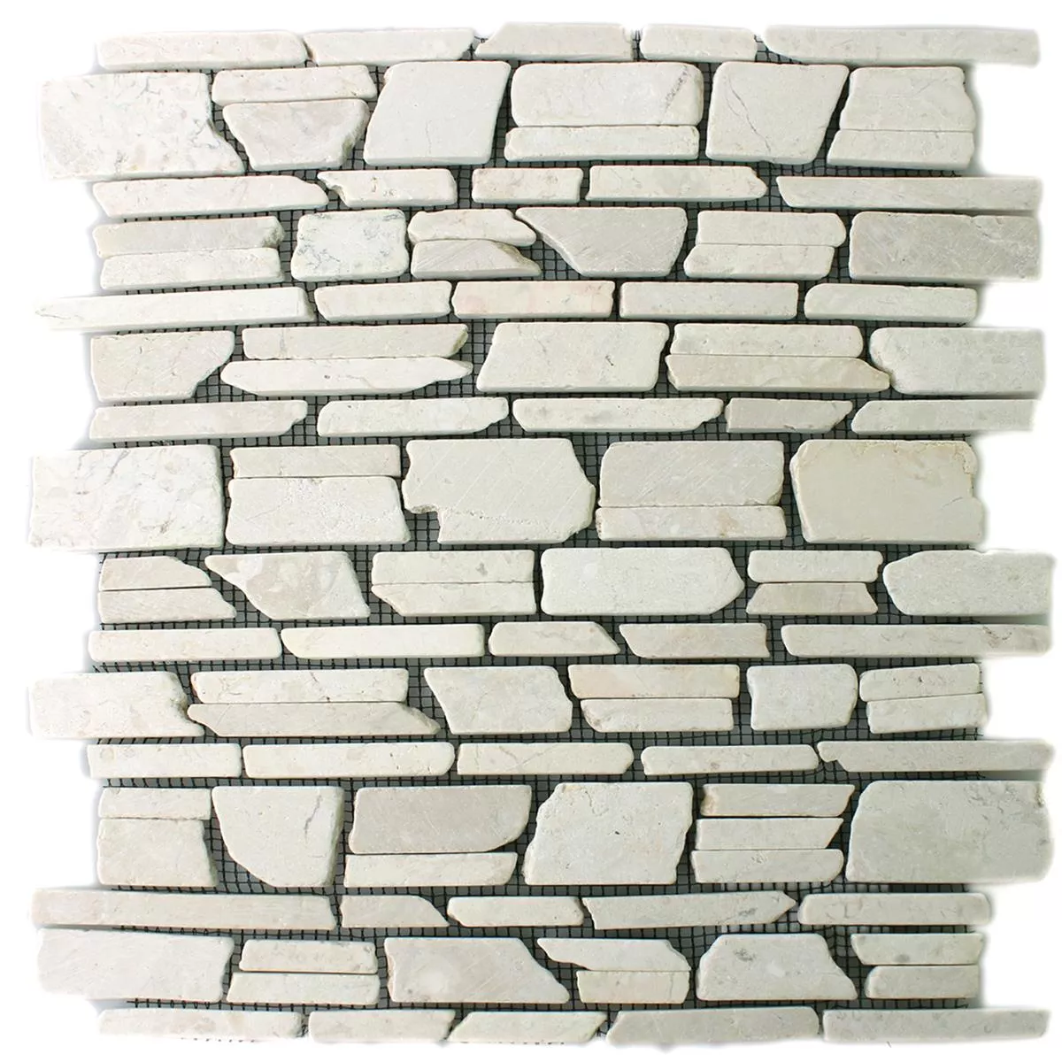 Prov Mosaik Marmor Brick Biancone