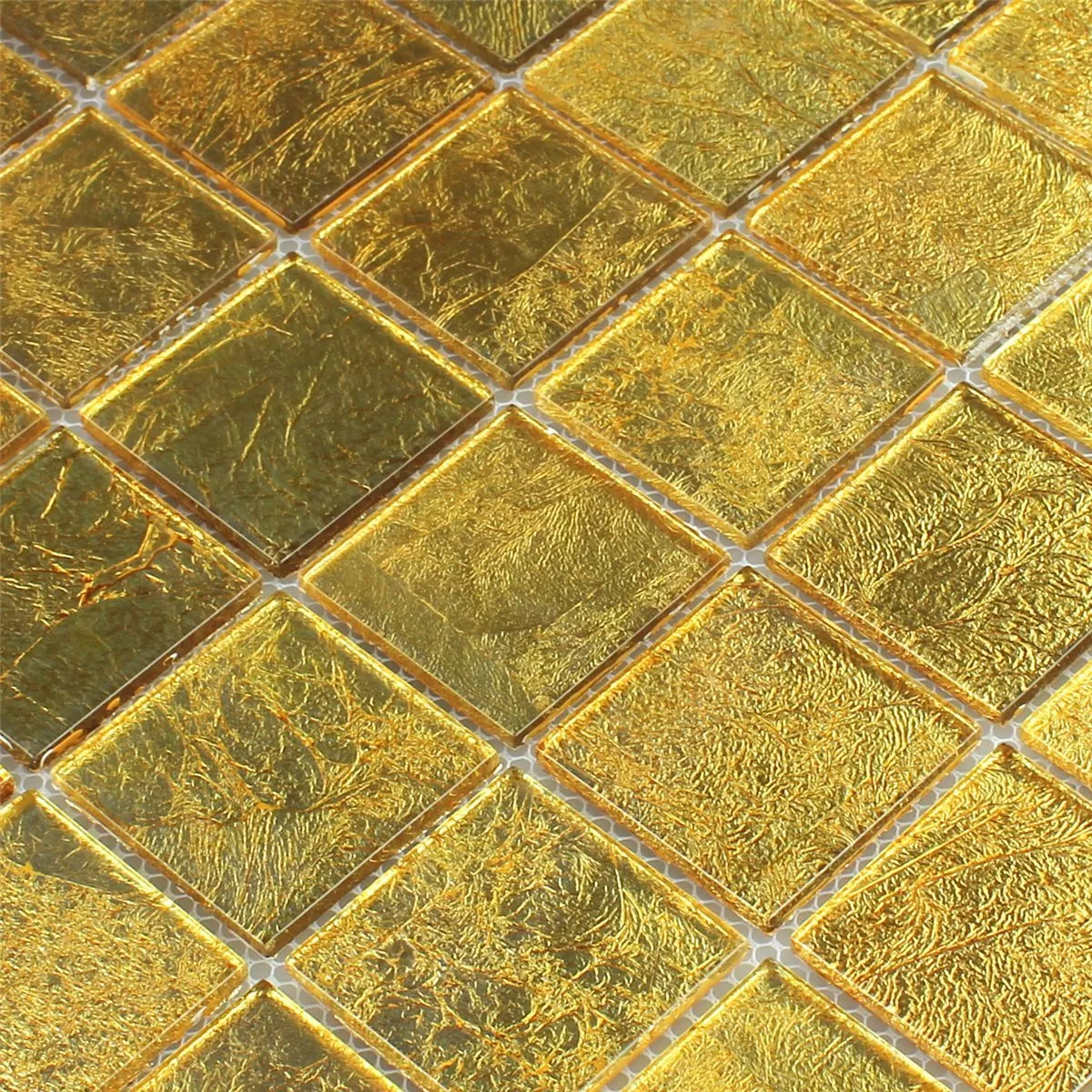 Prov Mosaik Glas Effekt Guld 