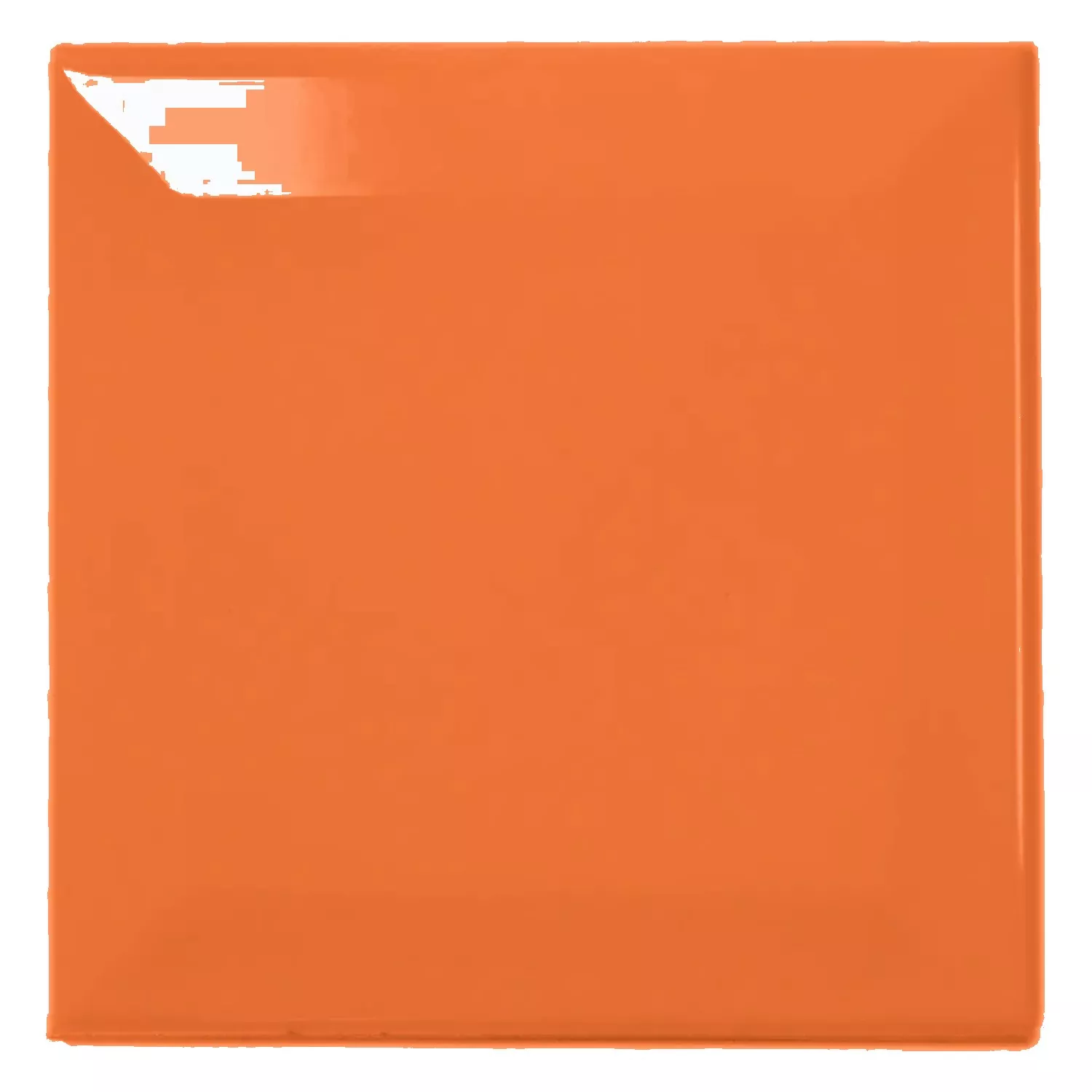 Metro kakel Apelsin Glänsande 10x10 cm Med Fasett Catarina Naranja