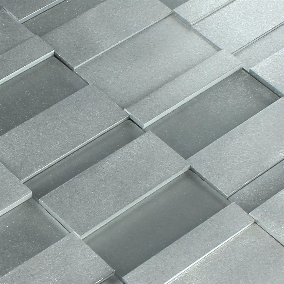 Prov Mosaik Glas Metall Silver Mix