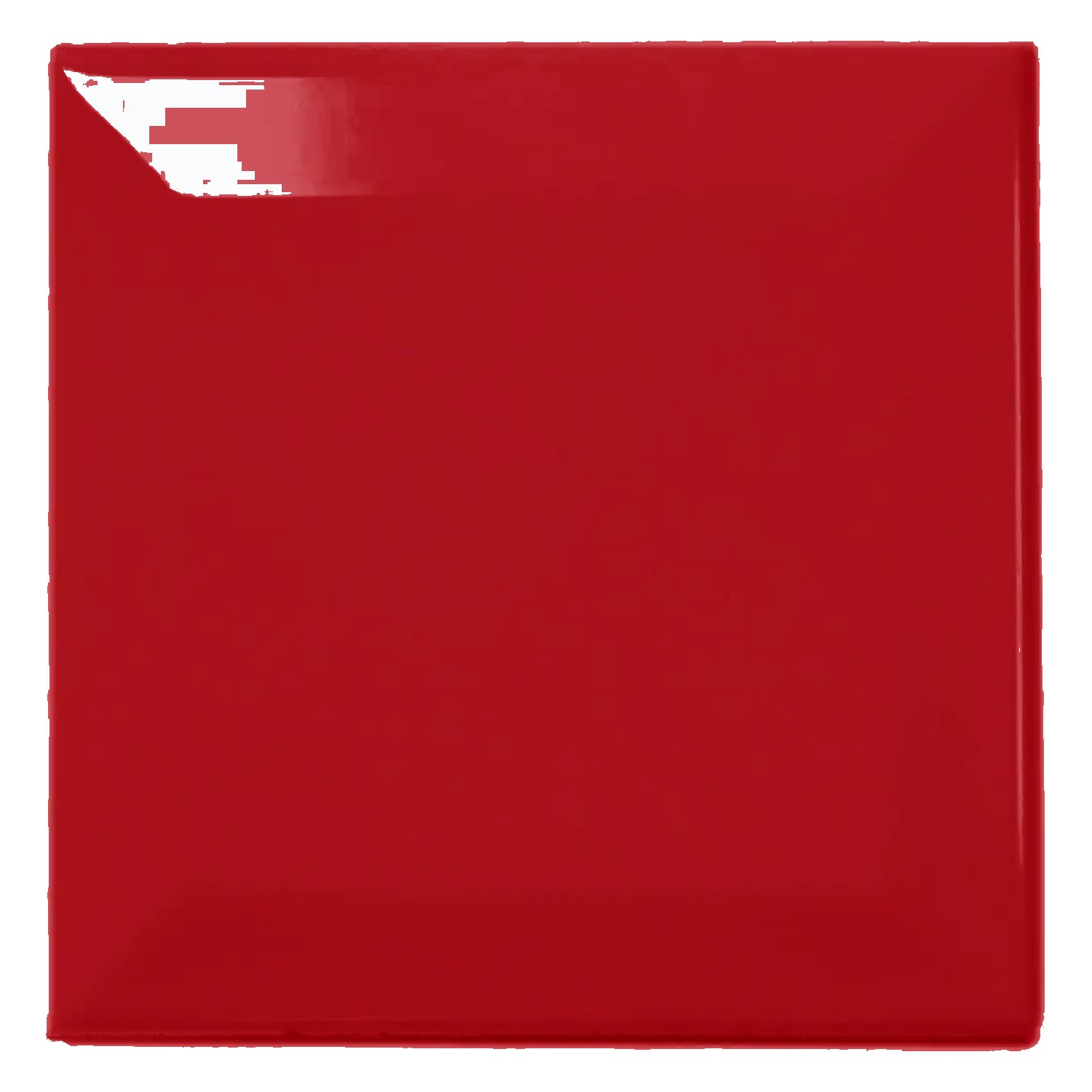 Metro kakel Röd Glänsande 10x10 cm Med Fasett Catarina Fuego