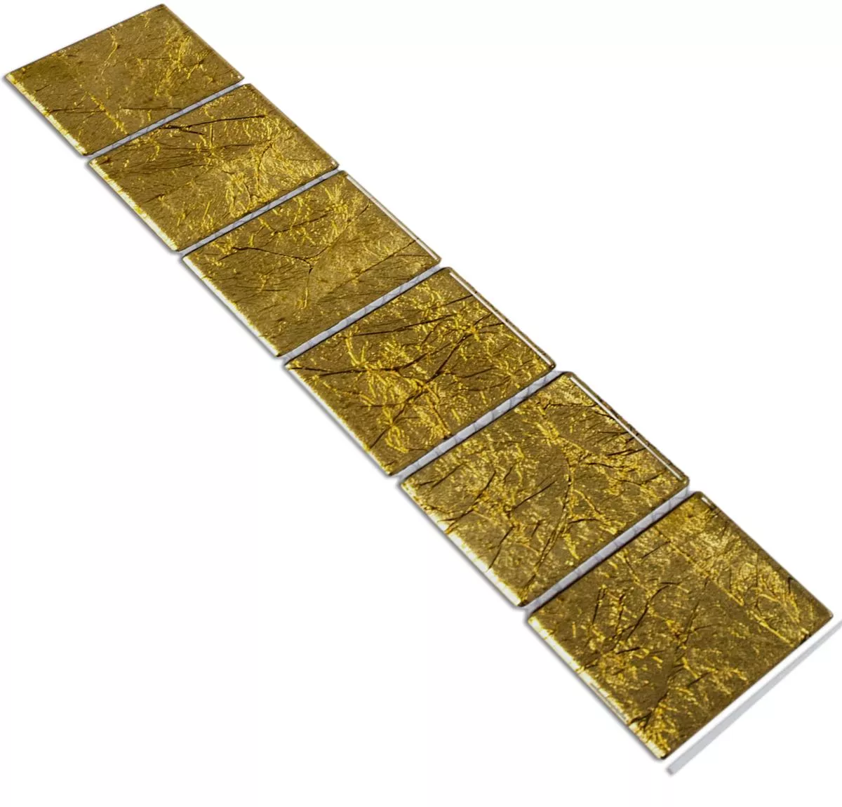 Glasmosaik Plattor Bård Artist Guld Q48
